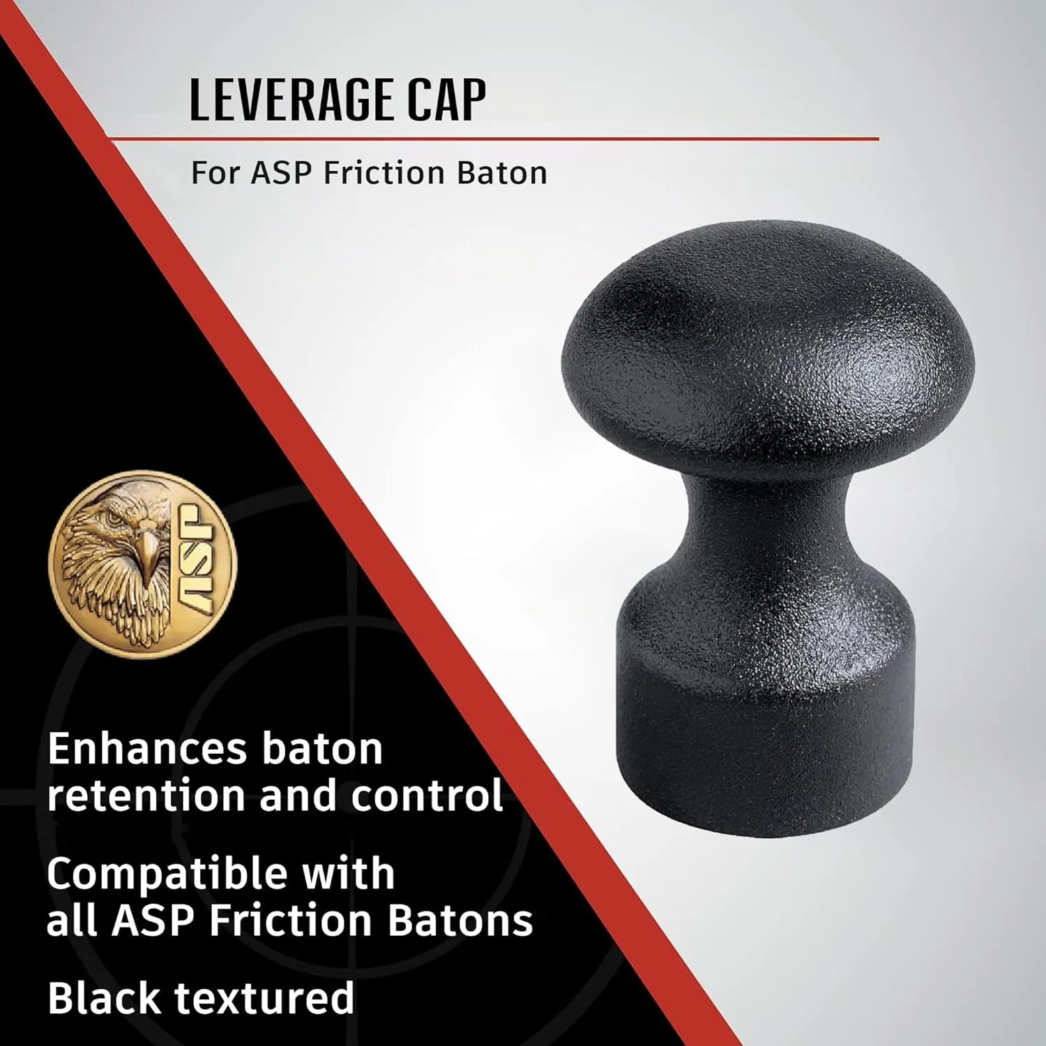 ASP F-Series Leverage Cap, Friction-Baton Handle, Tactical Baton Accessories