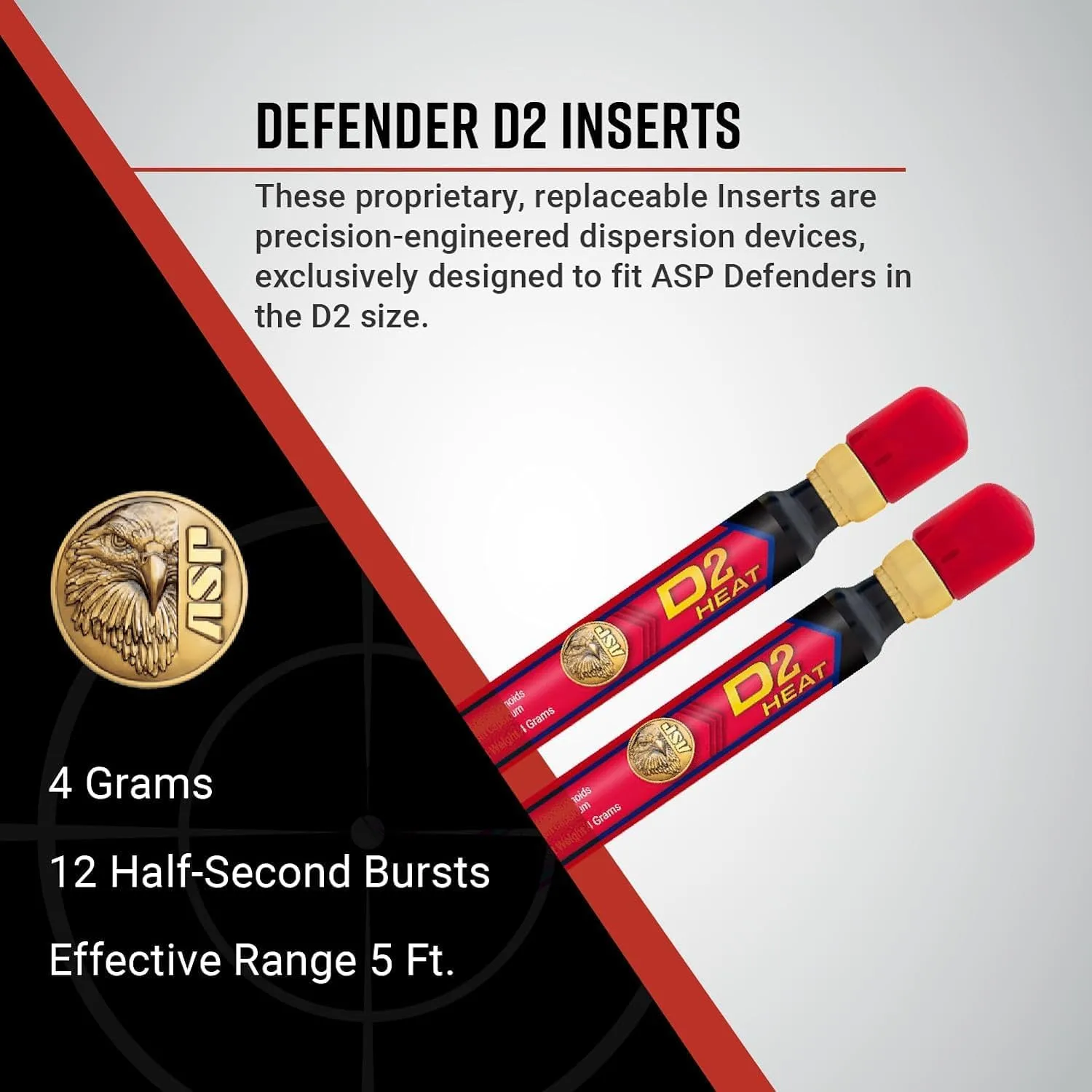 ASP Defender Pepper Spray Inserts for Key, Metro or Sport Defender