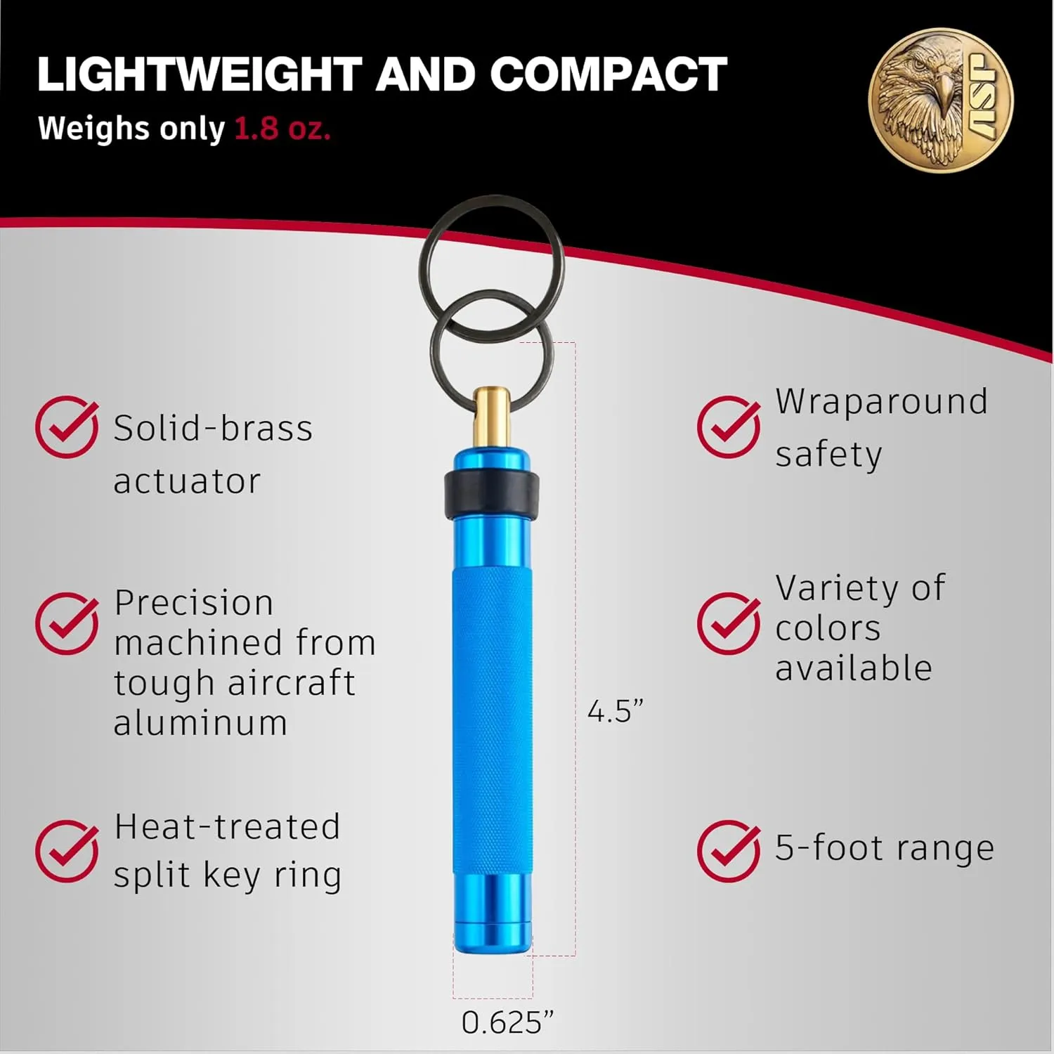 ASP Metro Defender Pepper Spray, Compact Self-Defense Keychain