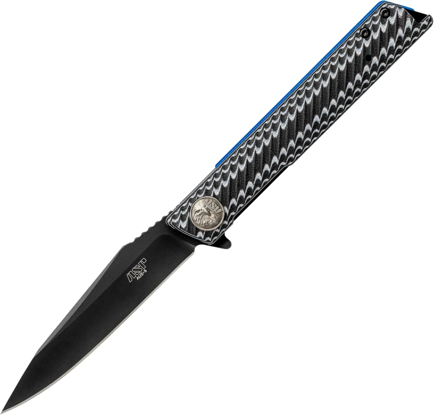 ASP Police Duty Knife (PDK) Slim Folder, AUS-8 Drop Point Folding Knife
