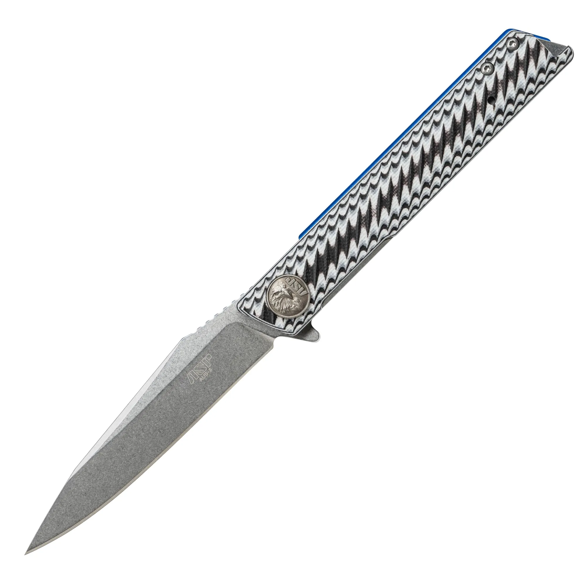 ASP Police Duty Knife (PDK) Slim Folder, AUS-8 Drop Point Folding Knife