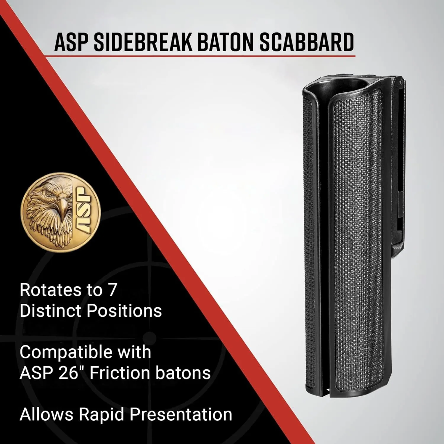 ASP SideBreak Scabbard Baton Holder for F-Series Friction Batons