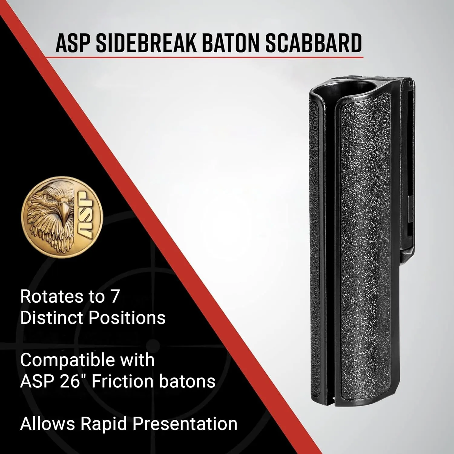 ASP SideBreak Scabbard Baton Holder for F-Series Friction Batons