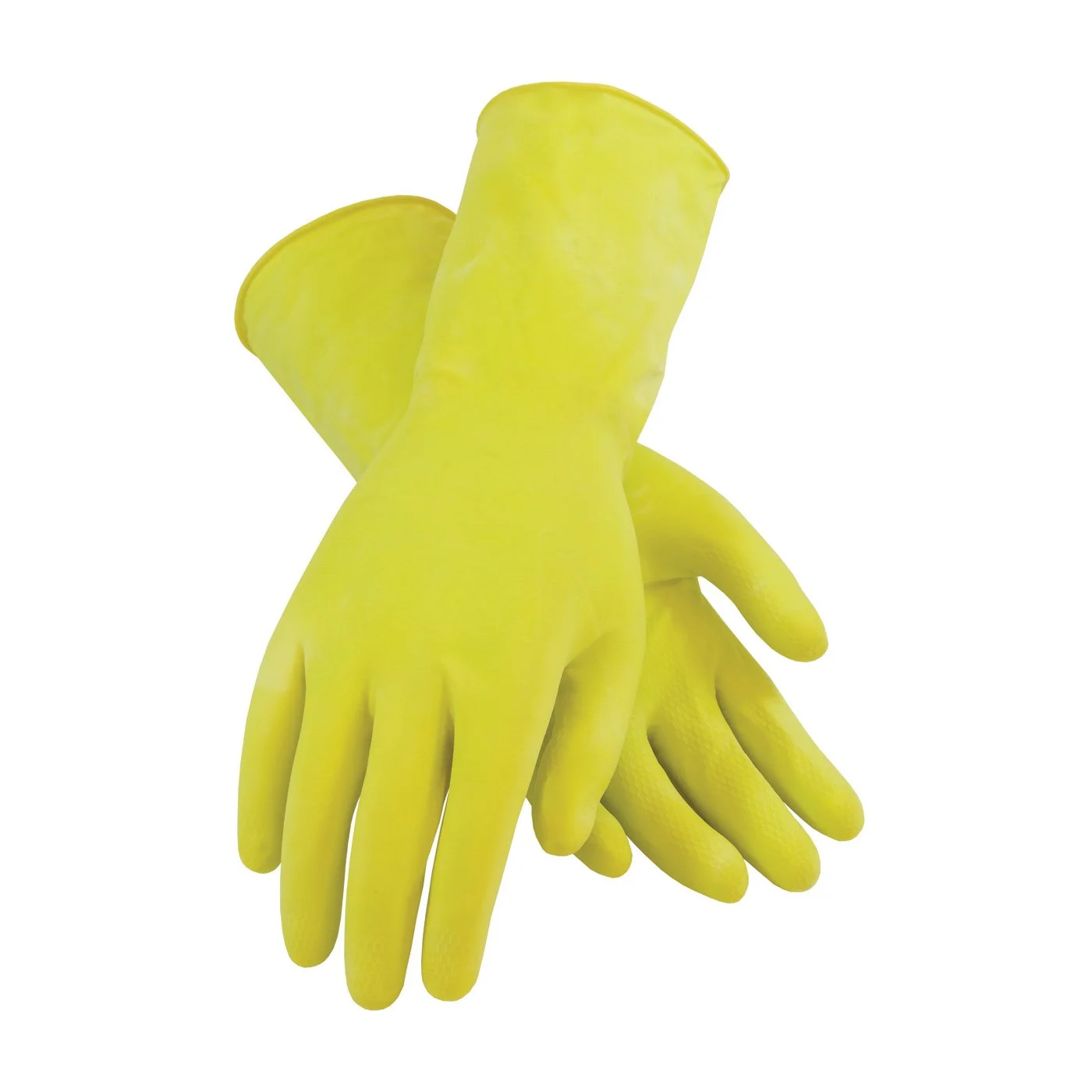Assurance 48-L162Y/M Unsupport Latex 16 Mil 12 Inch Flocked Honeycomb Yellow M