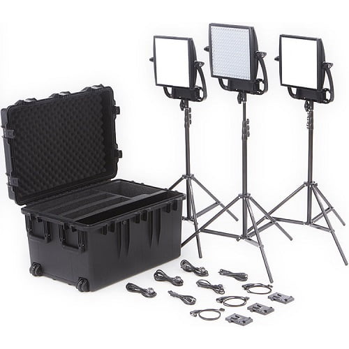 Litepanels Astra Soft Bi-Color LED Panel Duo + Astra 6X Bi-Color LED Panel Traveler Trio Gold Mount Kit