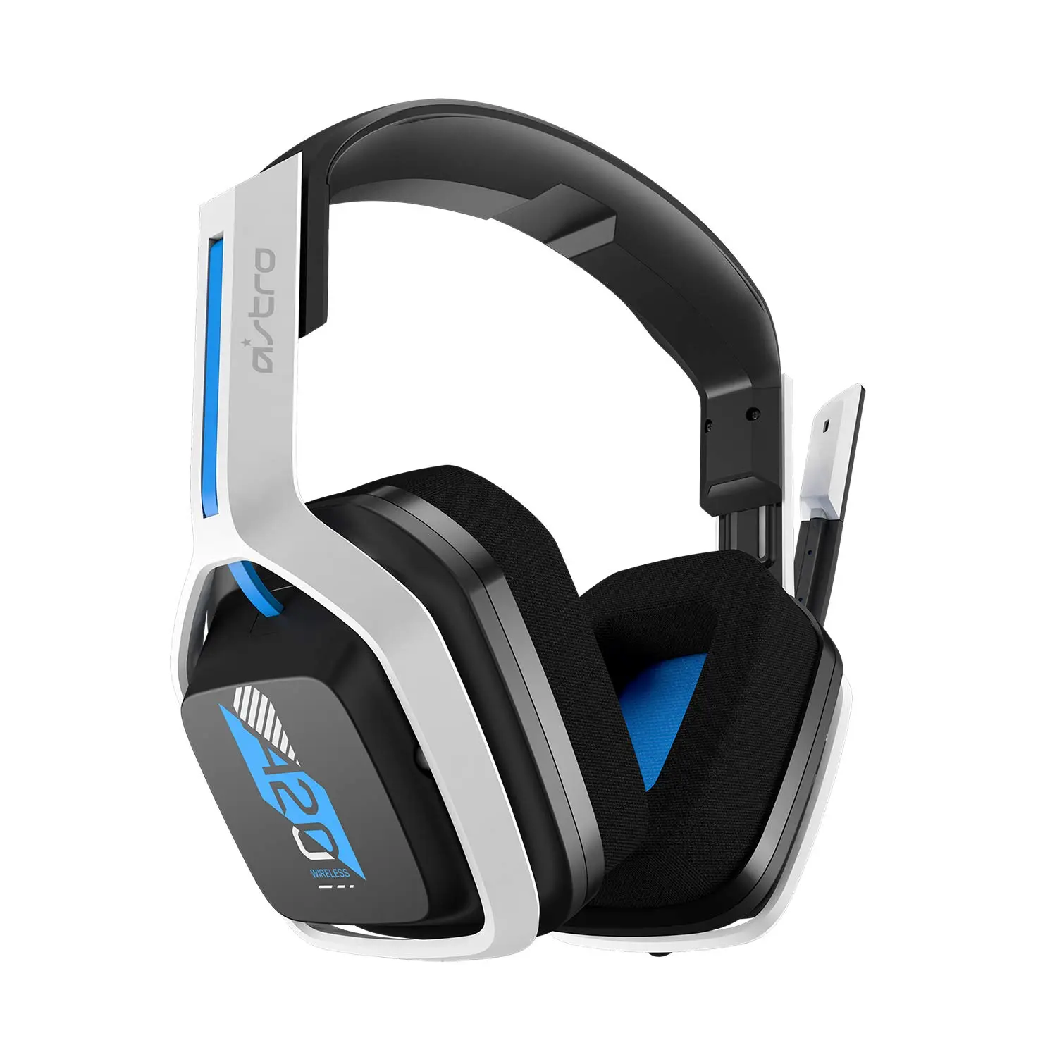 ASTRO Gaming A20 Wireless Headset Gen 2 for PlayStation 5/4, PC & Mac - White/Blue, Wireless Gaming Headset with Microphone