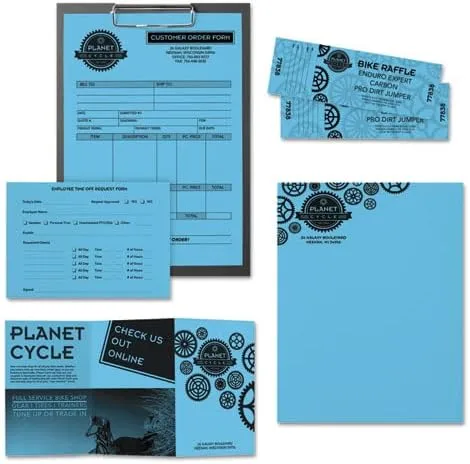 Astrobrights Color Multi-Use Printer & Copy Paper, 1 Ream, Lunar Blue, Letter (8.5in x 11in), 500 Sheets Per Ream, 24 Lb