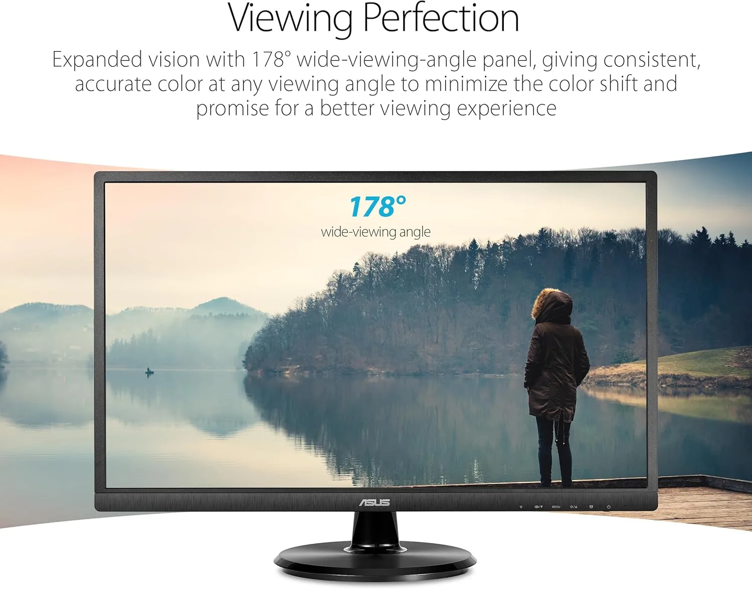 ASUS Full HD 1080p Monitor with Eye Care, HDMI VGA USB