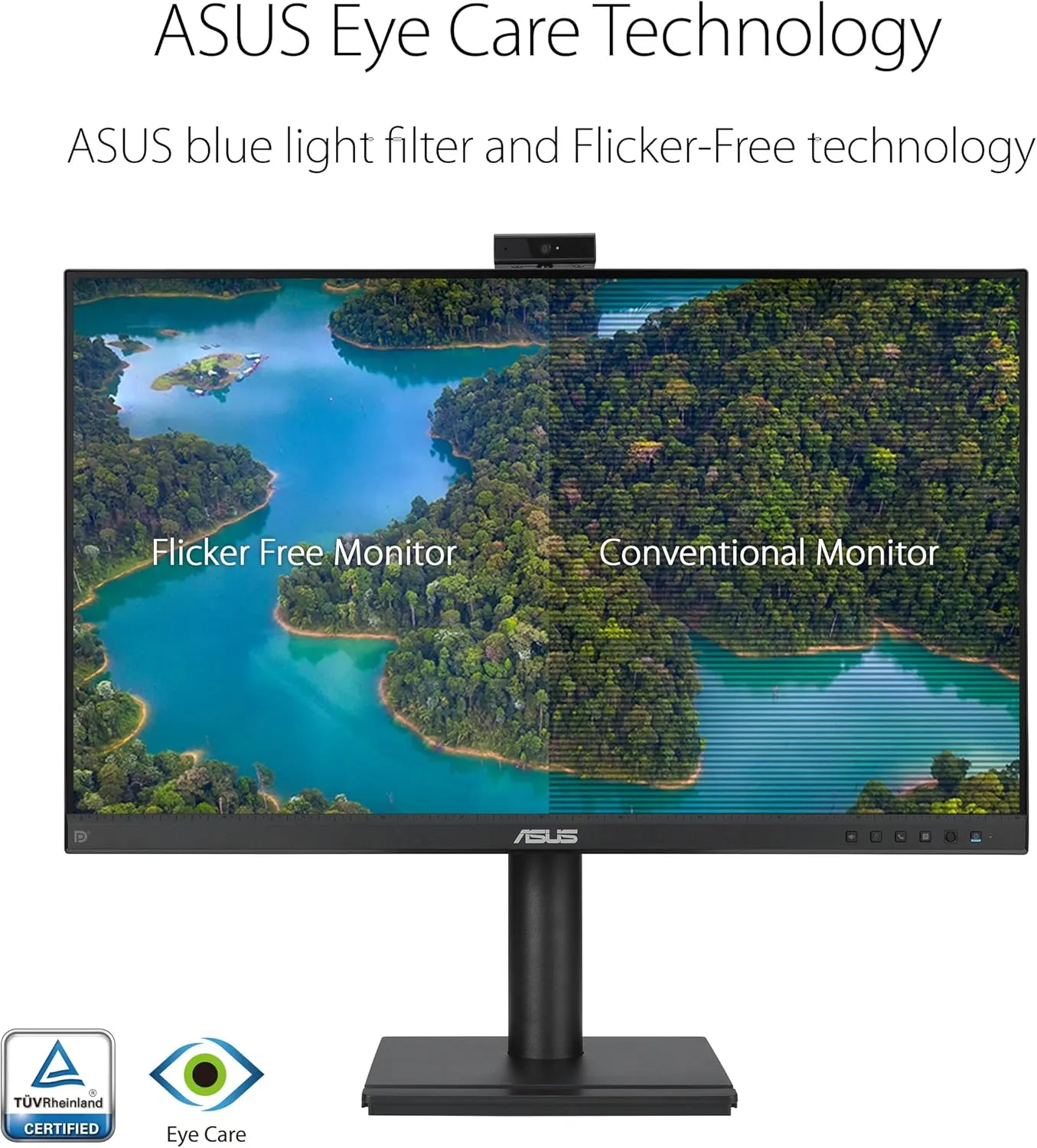 ASUS 24” 1080P Video Conferencing Monitor (BE249QFK) - IPS, 100Hz