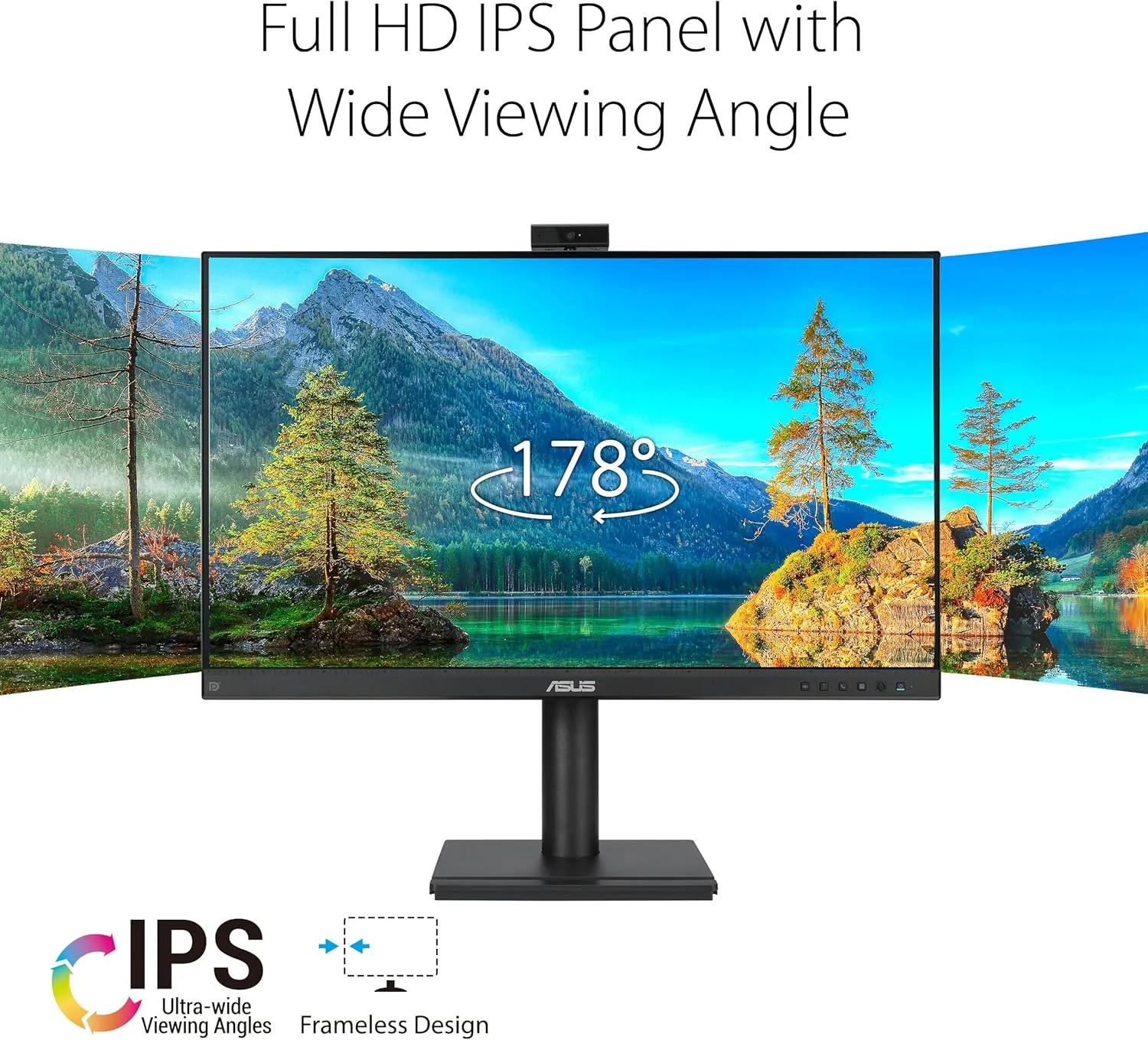 ASUS 24” 1080P Video Conferencing Monitor (BE249QFK) - IPS, 100Hz