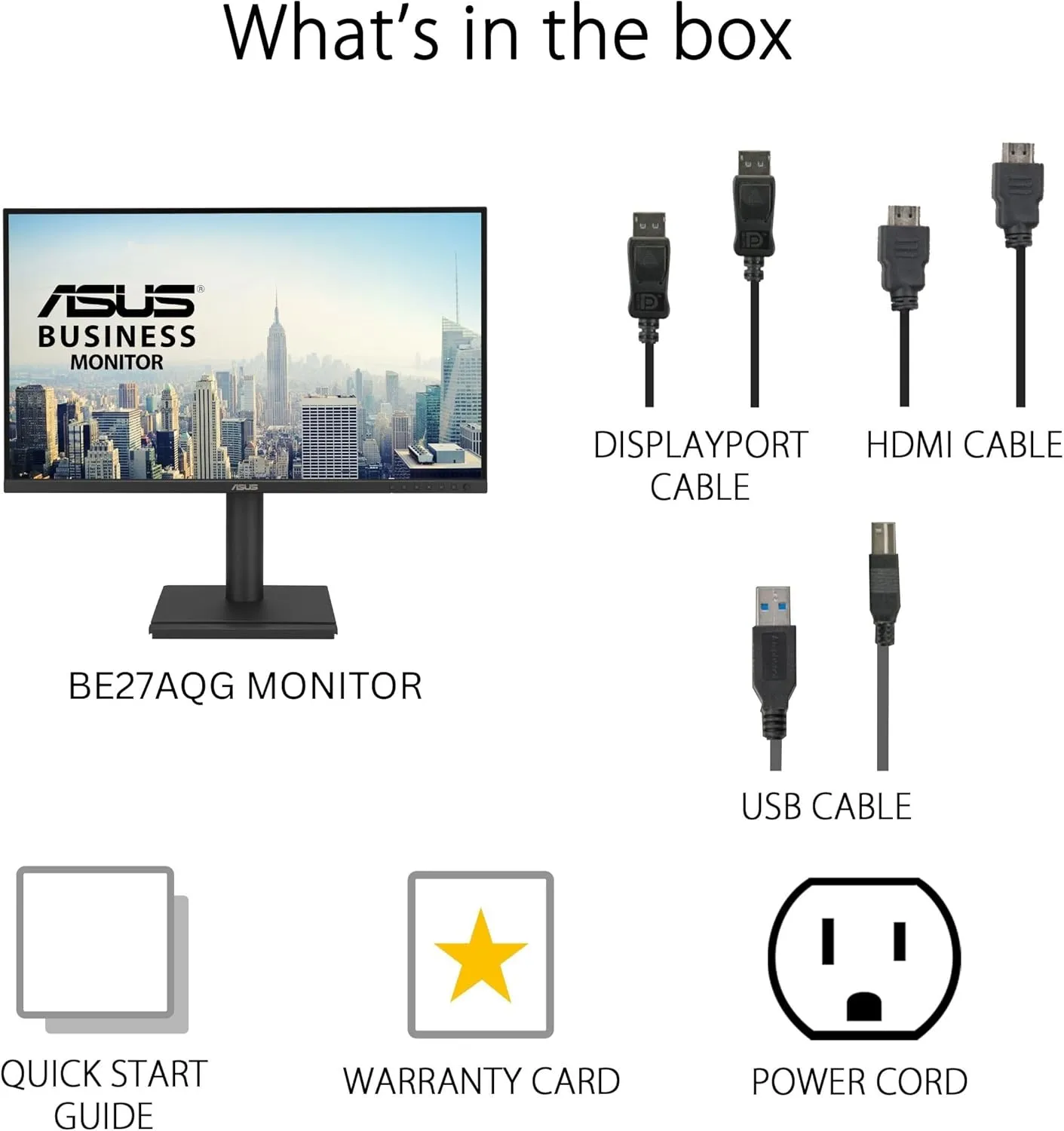 ASUS BE27AQG 27-inch QHD 1440p IPS Business Monitor