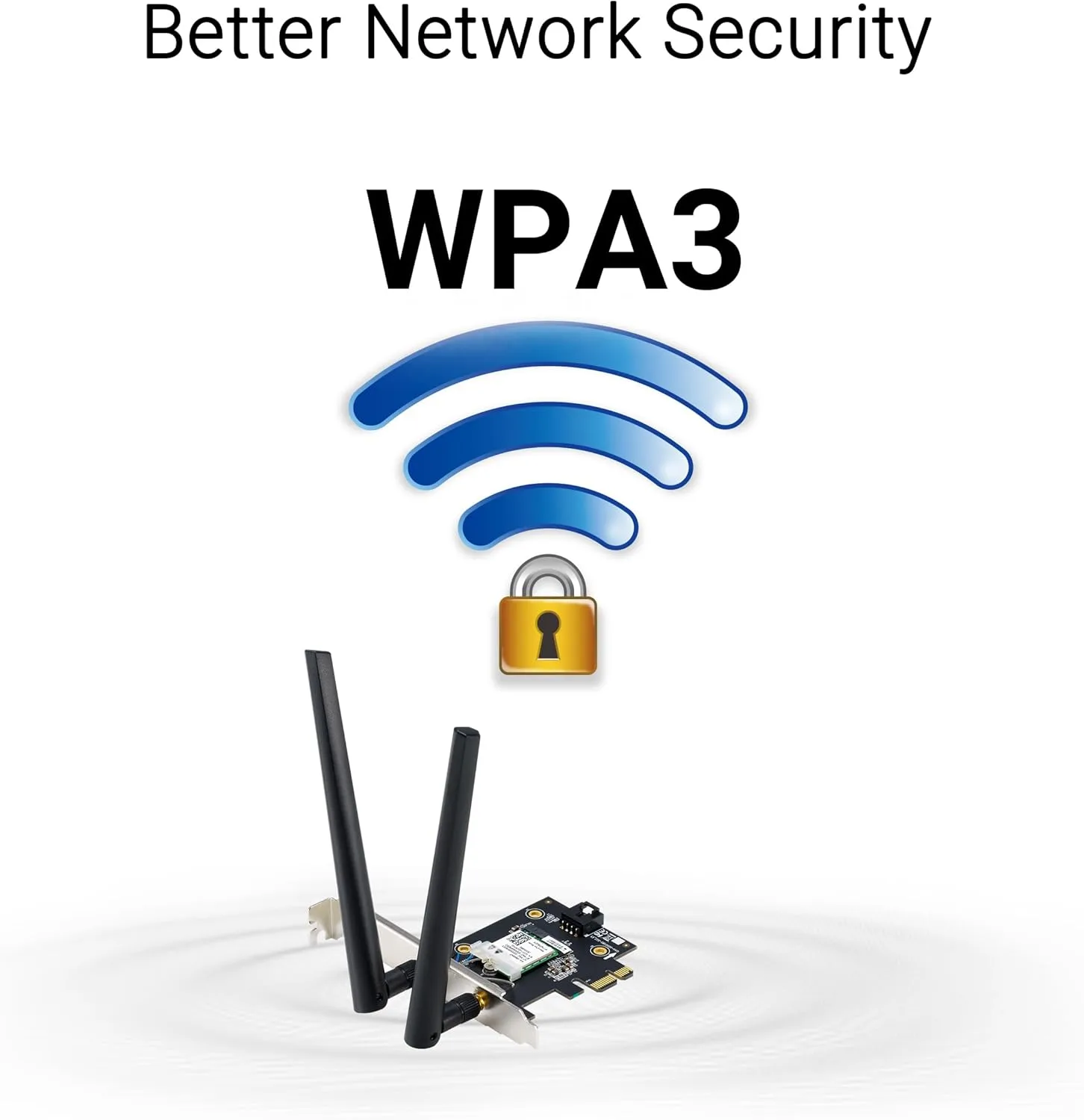 ASUS PCIe WiFi Adapter with Bluetooth for Desktop (WPA3, OFDMA, MU-MIMO)