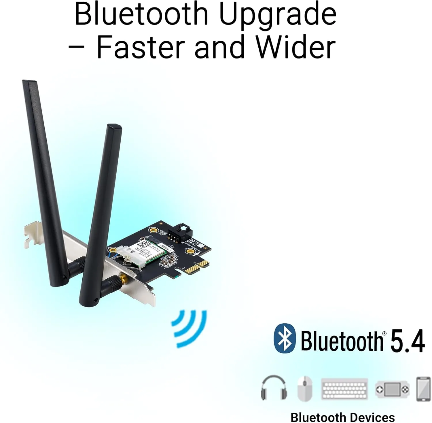 ASUS PCIe WiFi Adapter with Bluetooth for Desktop (WPA3, OFDMA, MU-MIMO)