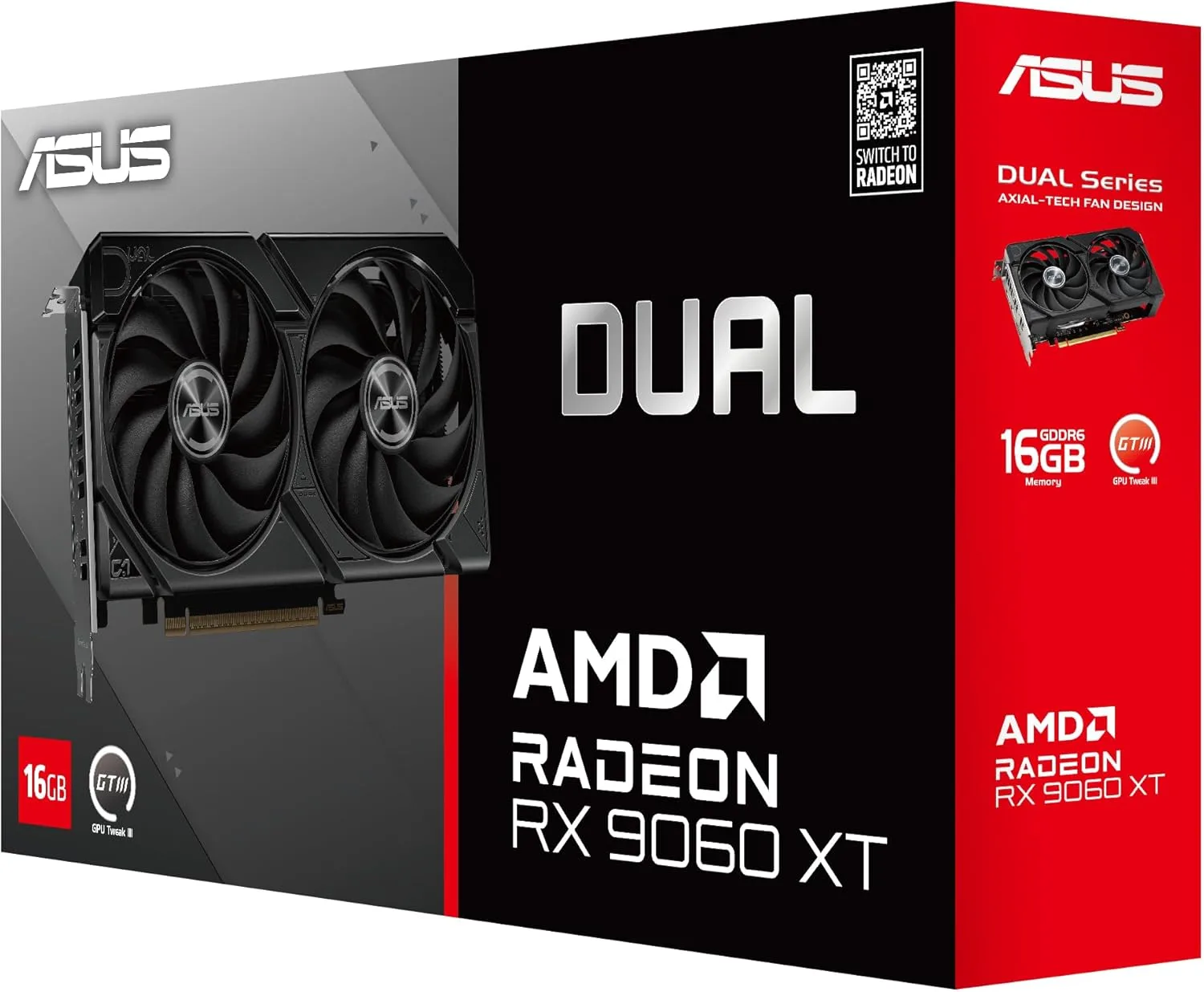 ASUS Radeon 16GB GDDR6 Graphics Card with Axial-tech Cooling