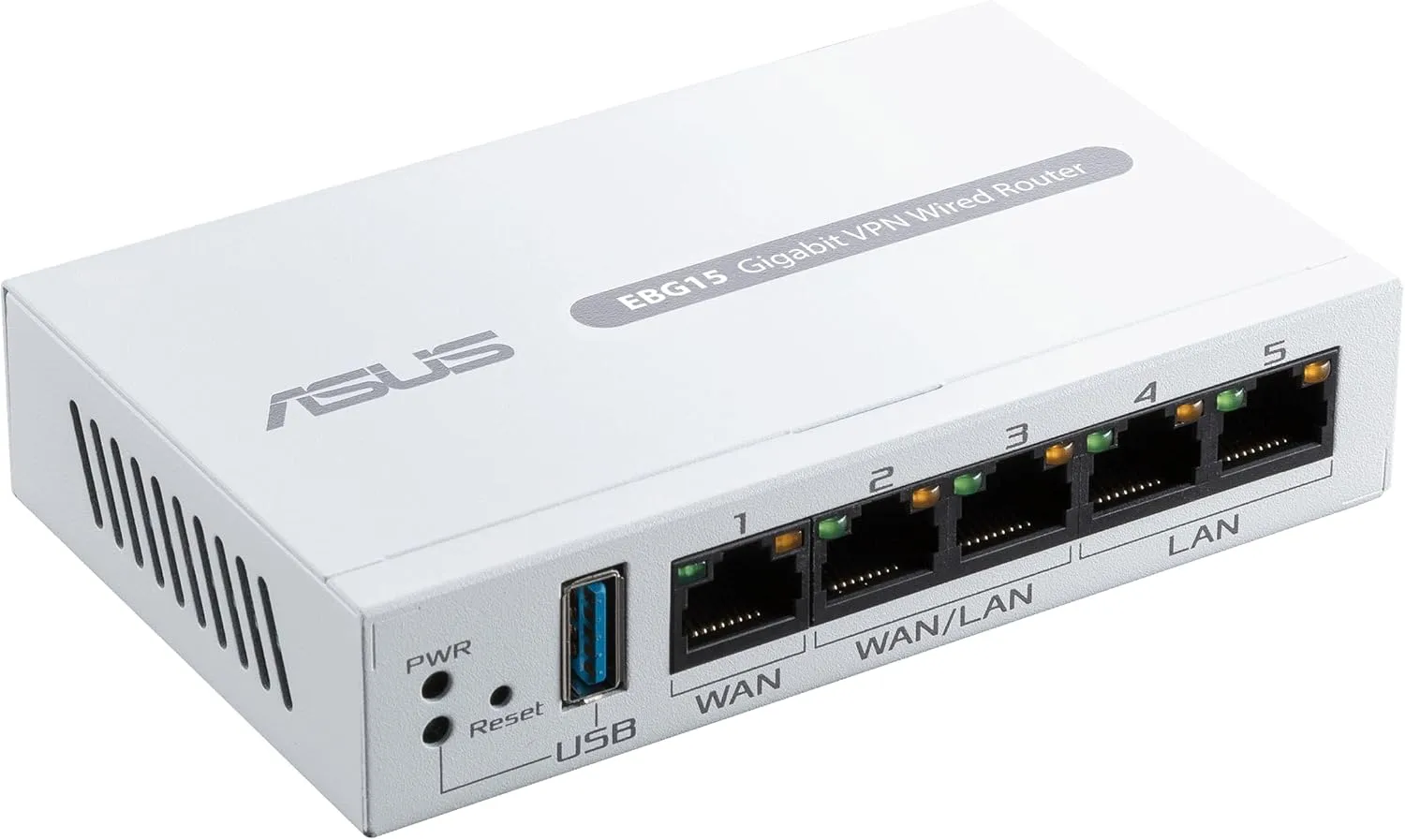 ASUS ExpertWiFi EBG15 Gigabit VPN Wired Router, up to 3 WAN ethernet Ports + 1 USB WAN, IPS Intrusion Prevention, Layer 7 Firewall, Commercial-Grade Network Security, Remote Management with App