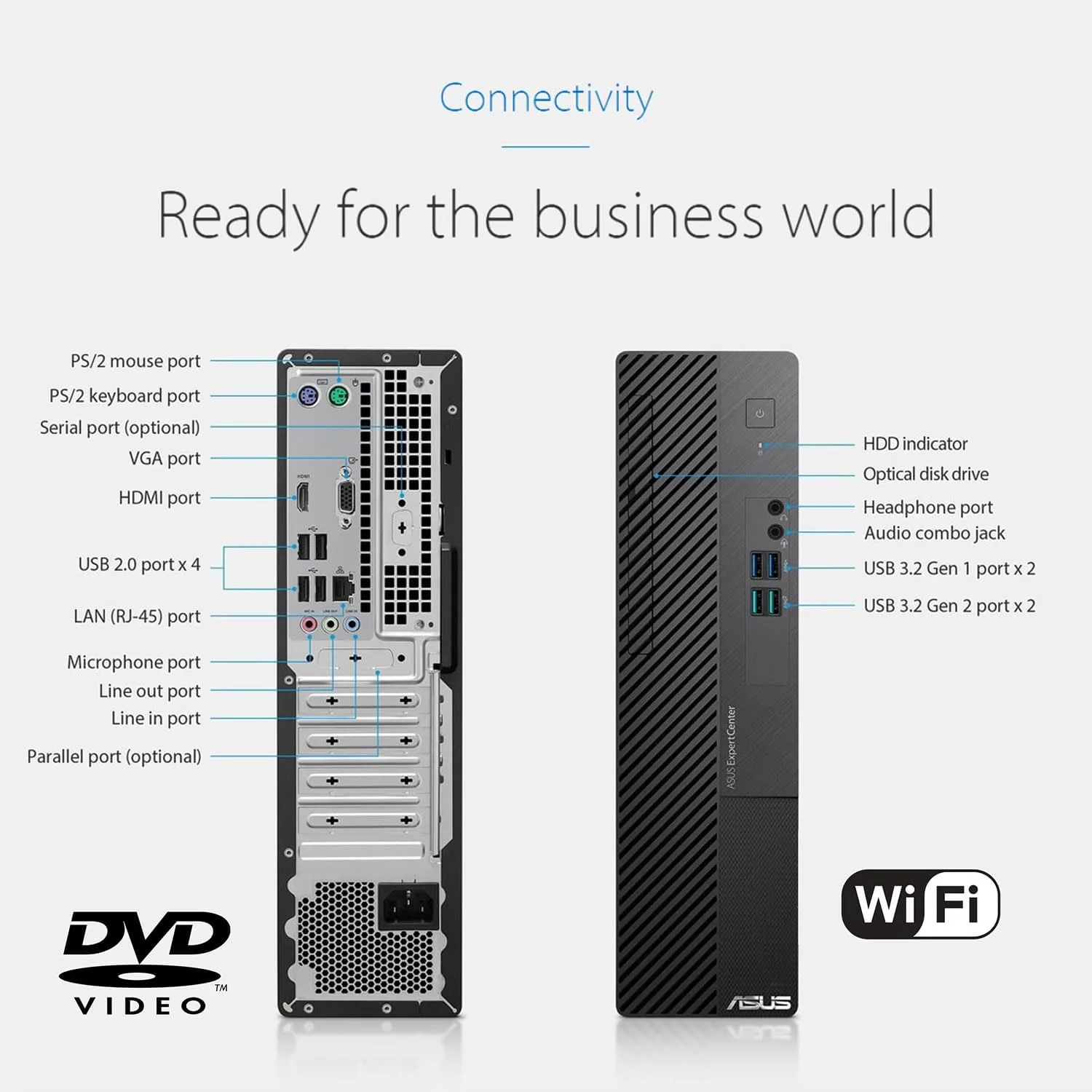 ASUS ExpertCenter D5 Business SFF Desktop, Intel i5-12400, 16GB, 1TB SSD