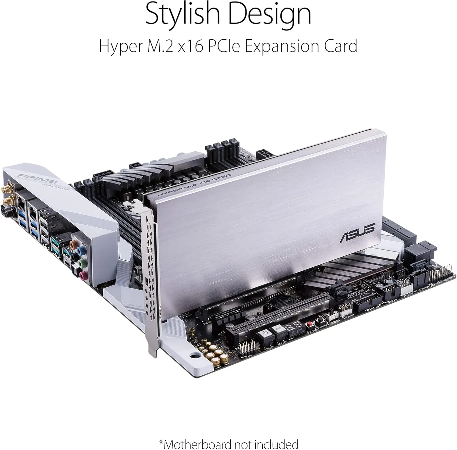 ASUS Hyper M.2 X16 PCIe 4.0 X4 Expansion Card Supports 4 NVMe M.2 (2242/2260/2280/22110) up to 256Gbps for AMD 3rd Ryzen sTRX40, AM4 Socket and Intel VROC NVMe Raid