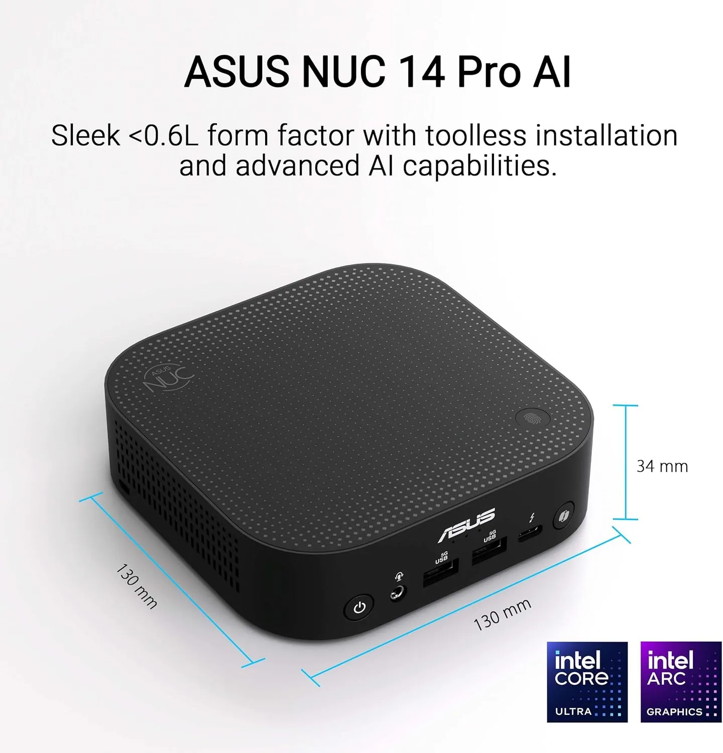 ASUS NUC 14 Pro AI Mini PC - Core Ultra 7, 32GB, 1TB NVMe