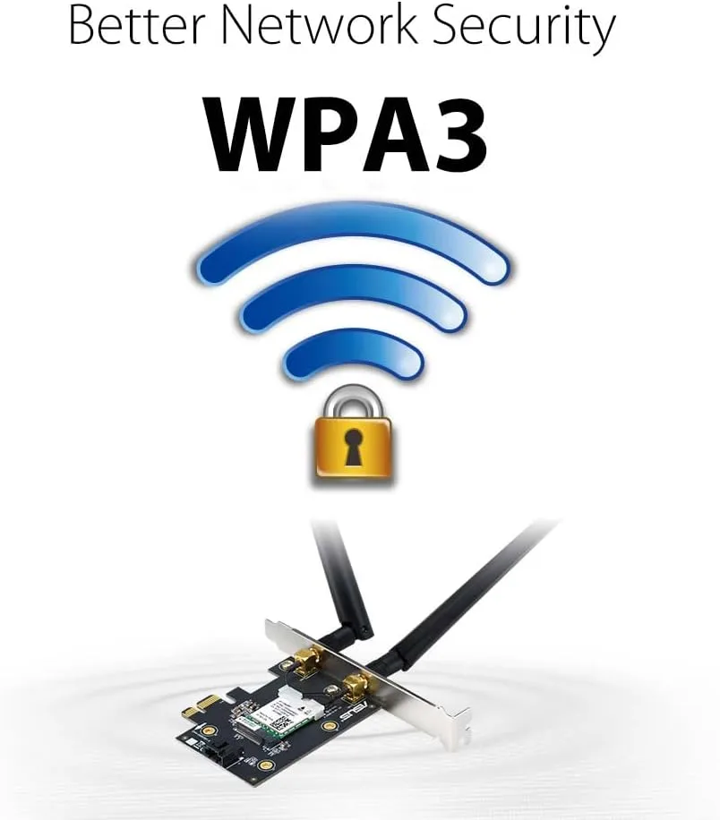 ASUS PCIe WiFi Adapter with Bluetooth for Desktop (WPA3, OFDMA, MU-MIMO)
