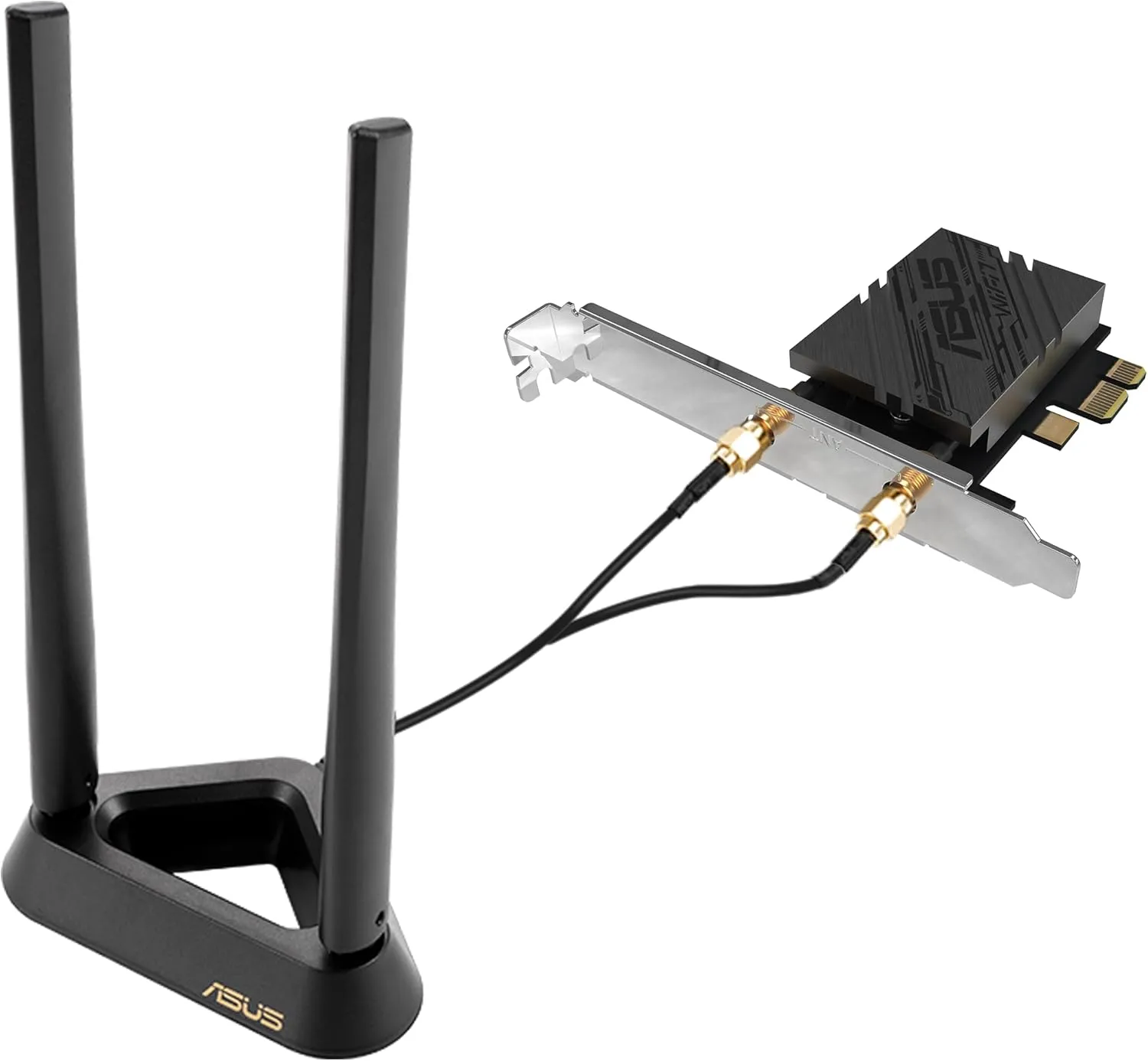 ASUS PCIe WiFi Adapter with Bluetooth and External Antenna