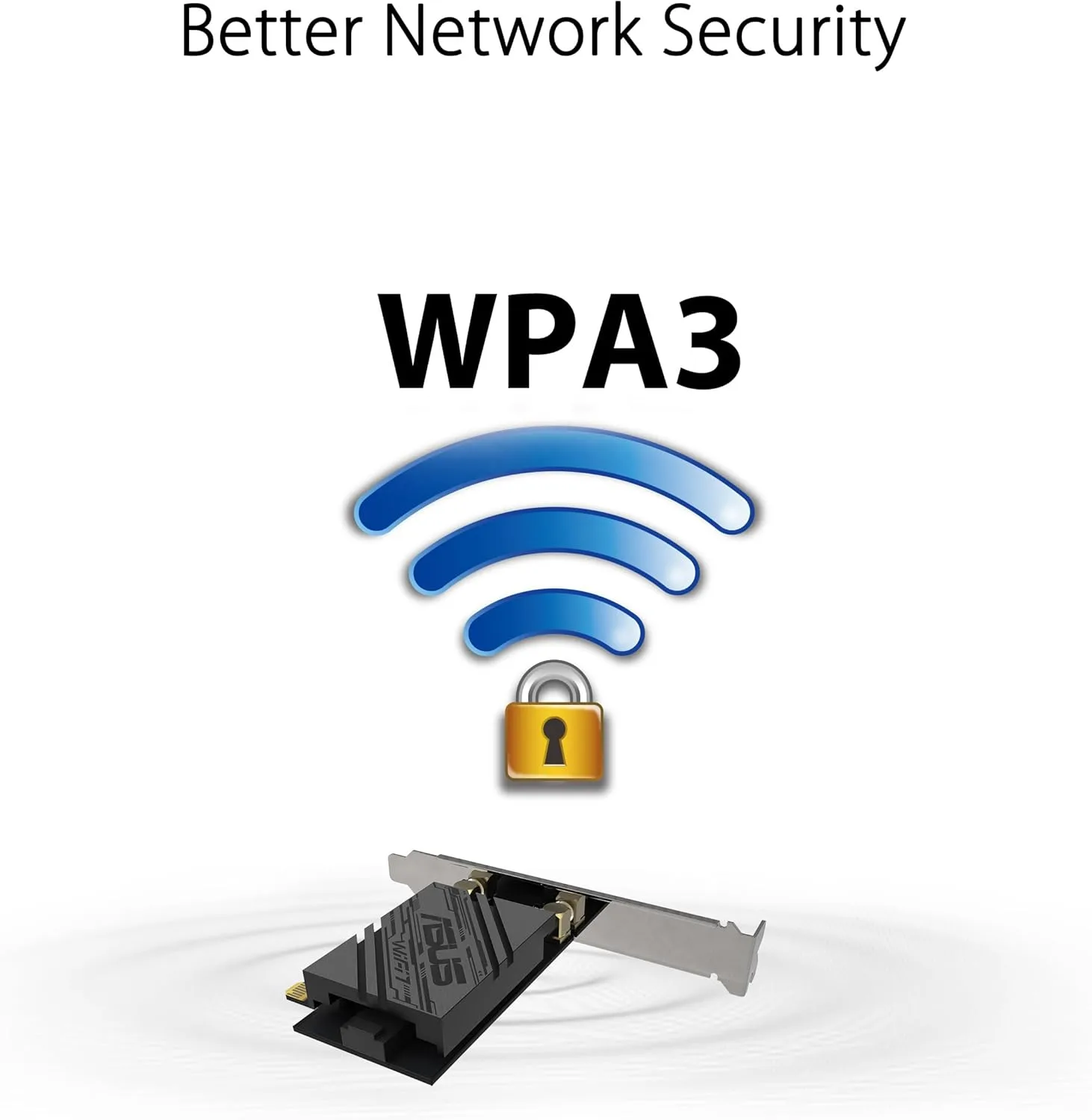 ASUS PCIe WiFi Adapter with Bluetooth and External Antenna