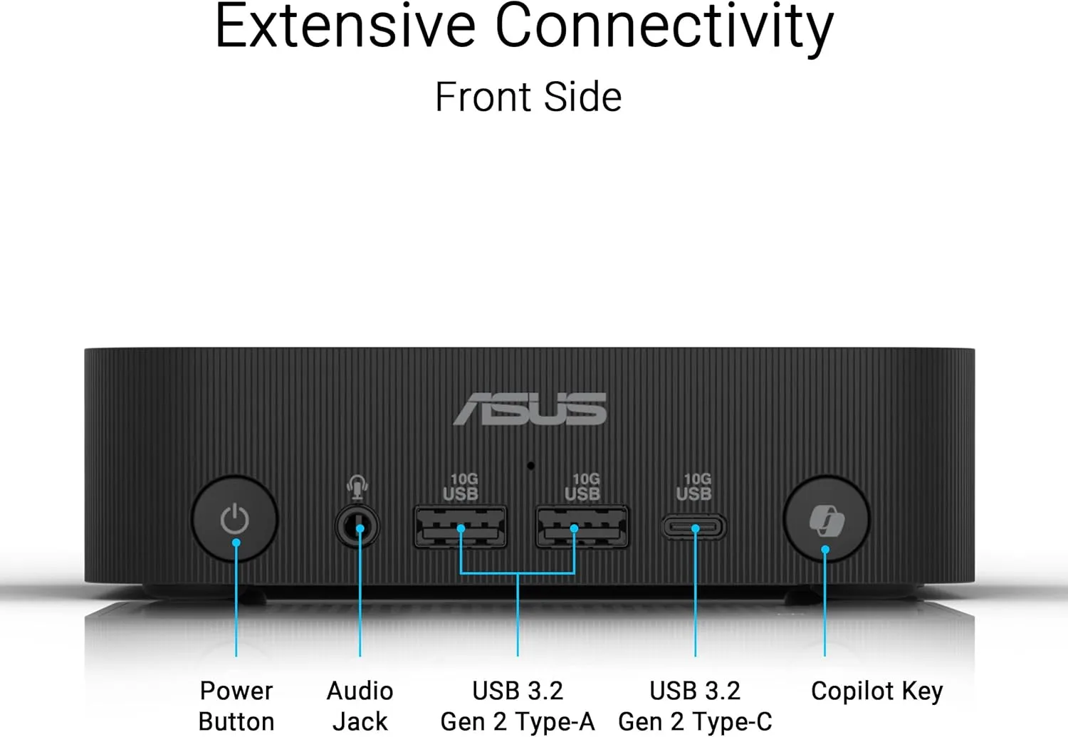 ASUS ExpertCenter PN54 Mini PC – AMD Ryzen AI 7 350, DDR5, Dual Storage