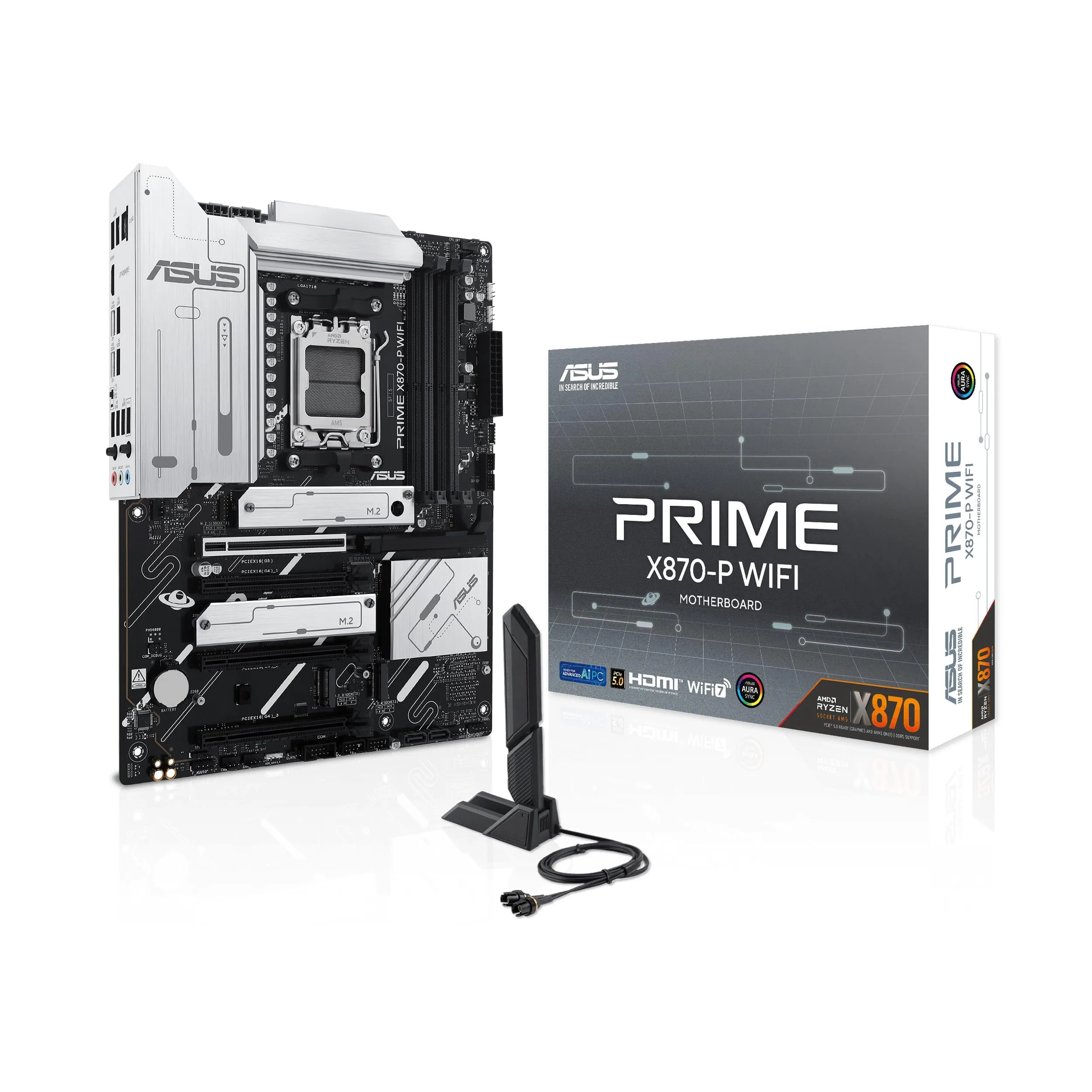 ASUS X870 ATX Motherboard - DDR5, PCIe 5.0, Wi‑Fi 7, USB4