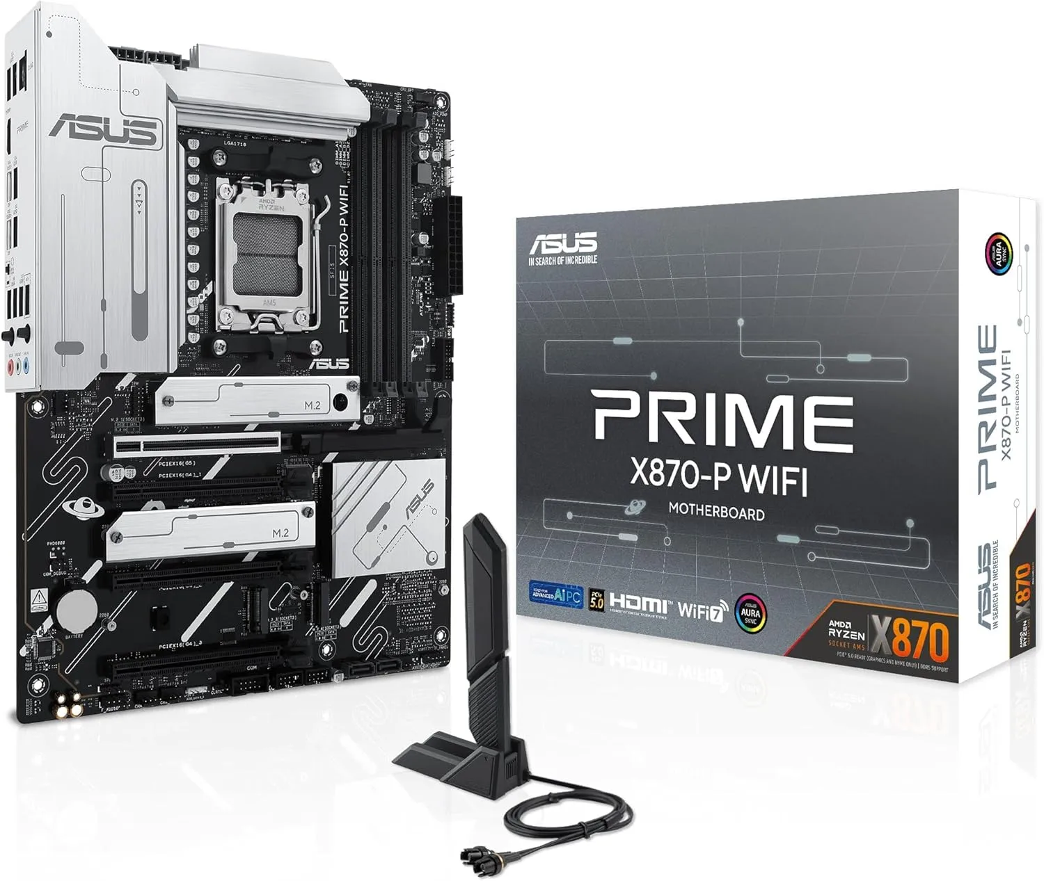 ASUS X870 ATX Motherboard - DDR5, PCIe 5.0, Wi‑Fi 7, USB4