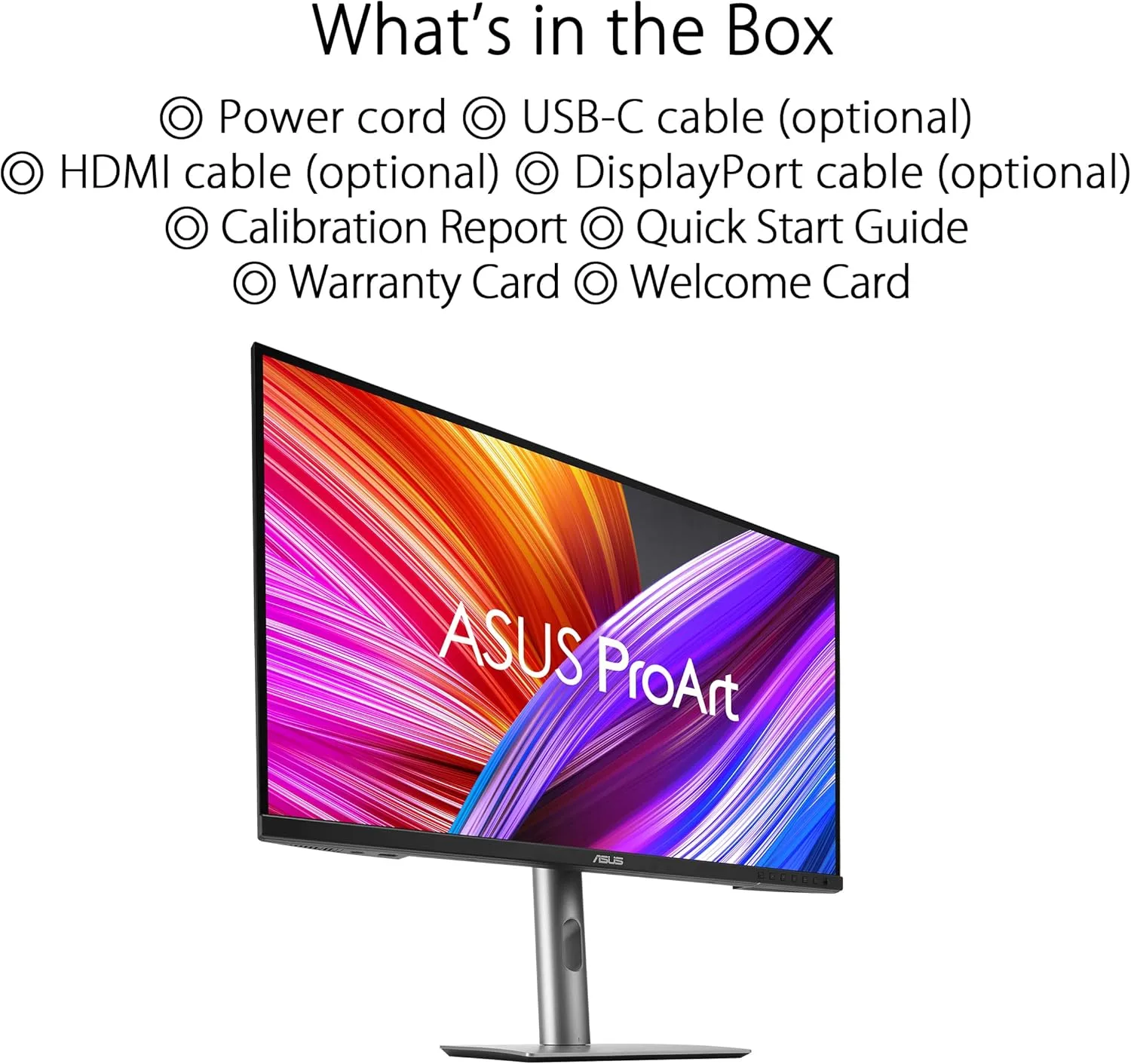 ASUS ProArt Display 27-inch Professional Monitor - IPS, Calman Verified, USB-C PD