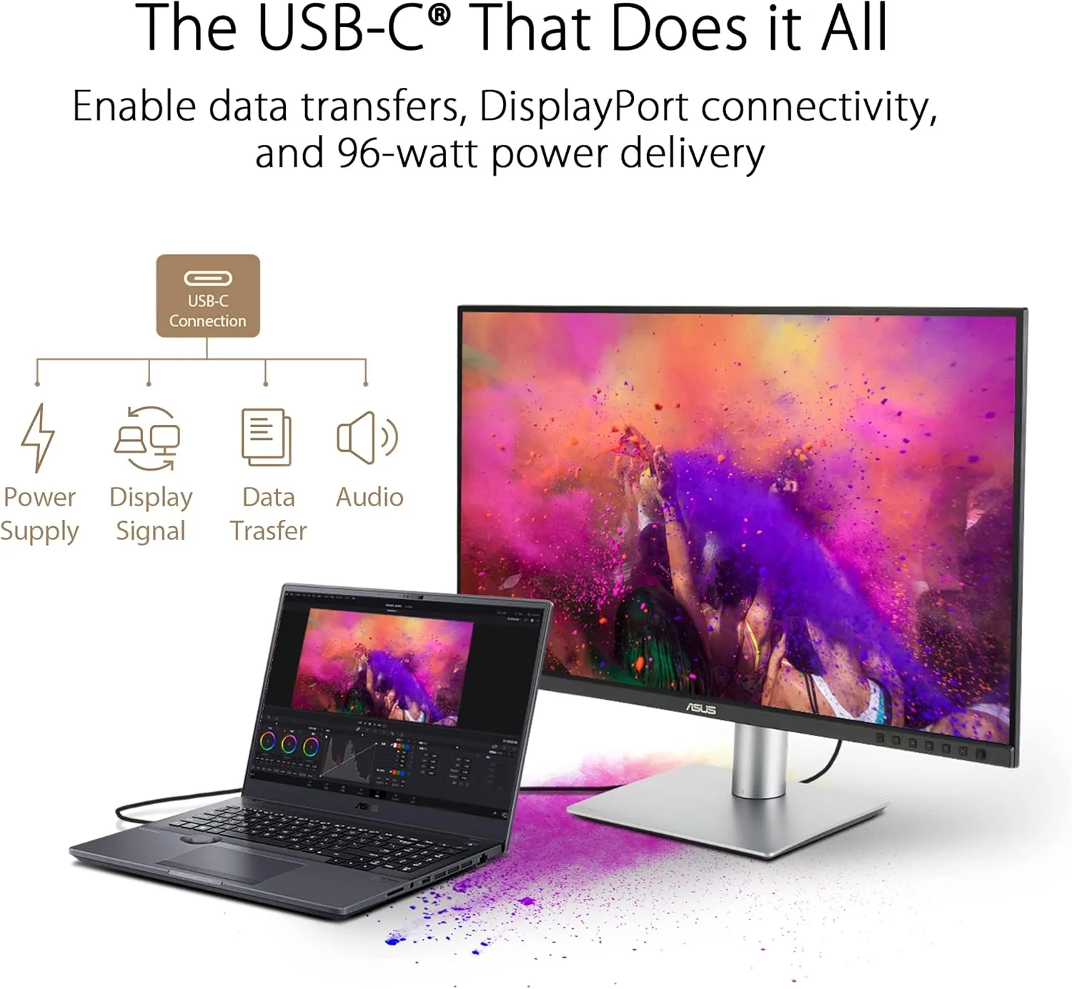 ASUS ProArt Display 27-inch Professional Monitor - IPS, Calman Verified, USB-C PD