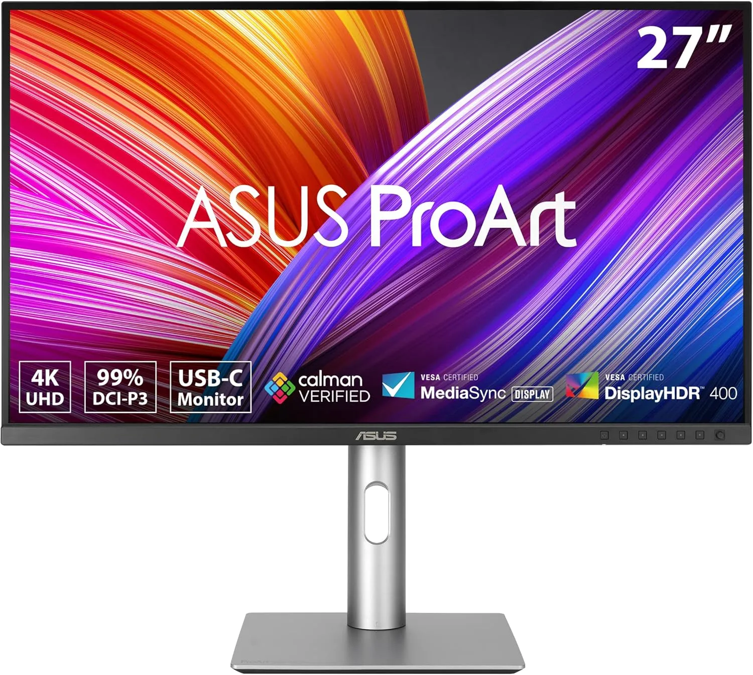 ASUS ProArt Display 27-inch Professional Monitor - IPS, Calman Verified, USB-C PD