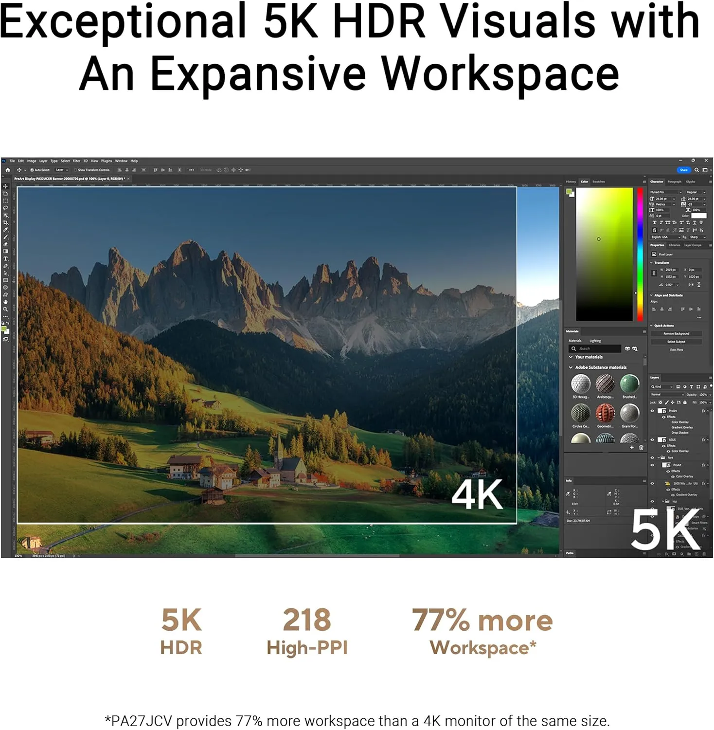 ASUS ProArt Display 27” 5K HDR Professional Monitor (PA27JCV)