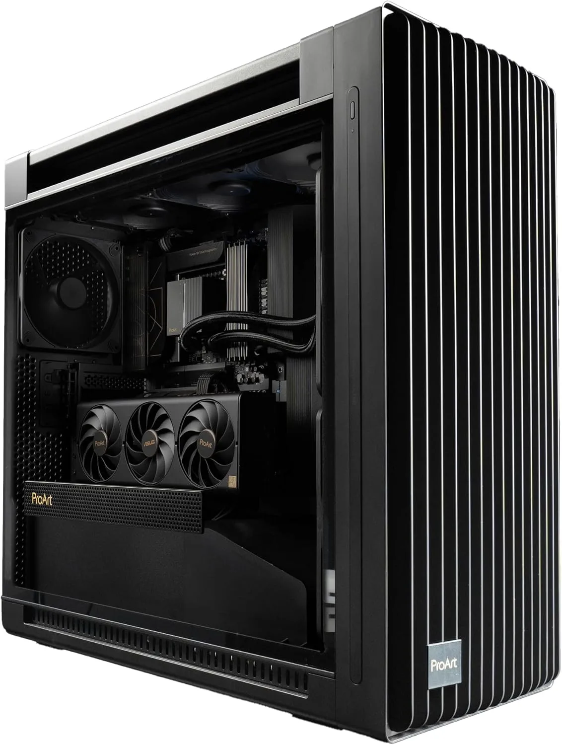 ASUS ProArt PC Case — Tempered Glass, USB-C 20Gbps, Integrated Fan Hub