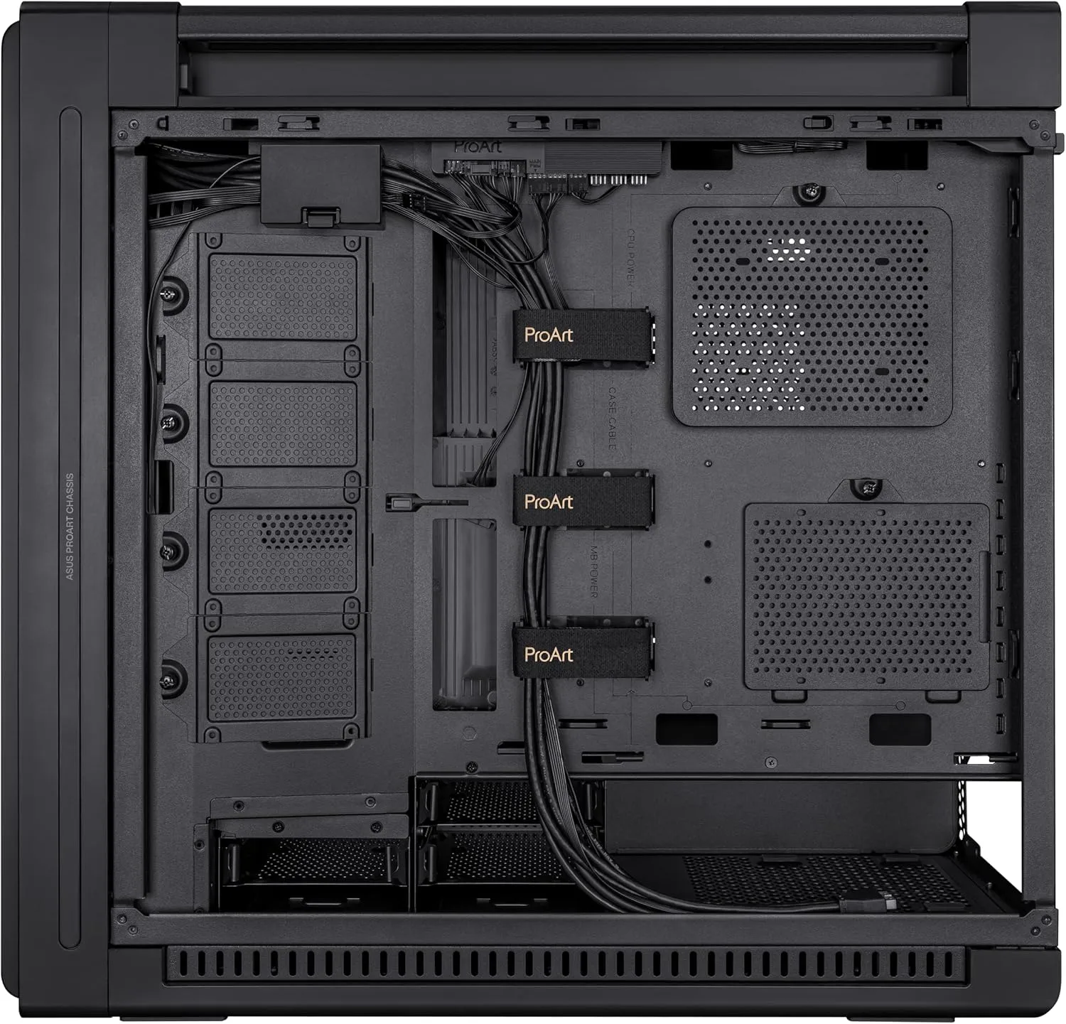 ASUS ProArt PC Case — Tempered Glass, USB-C 20Gbps, Integrated Fan Hub