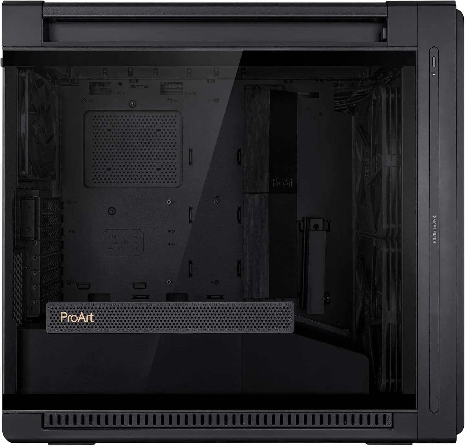 ASUS ProArt PC Case — Tempered Glass, USB-C 20Gbps, Integrated Fan Hub