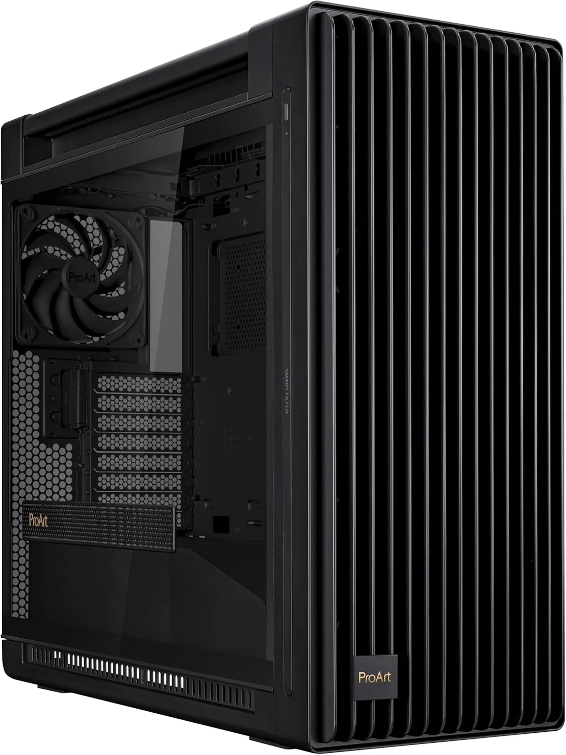 ASUS ProArt PC Case — Tempered Glass, USB-C 20Gbps, Integrated Fan Hub