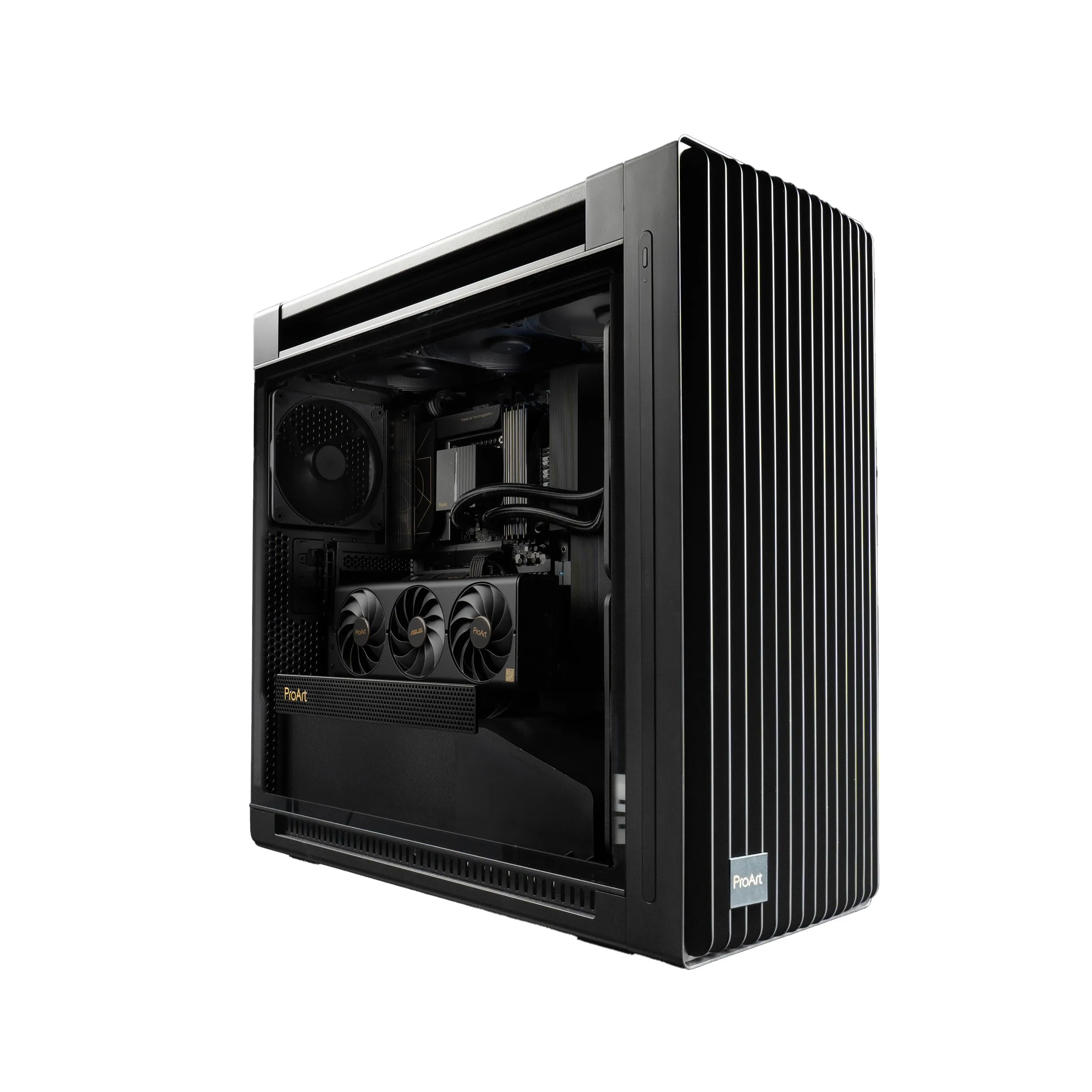 ASUS ProArt PC Case — Tempered Glass, USB-C 20Gbps, Integrated Fan Hub
