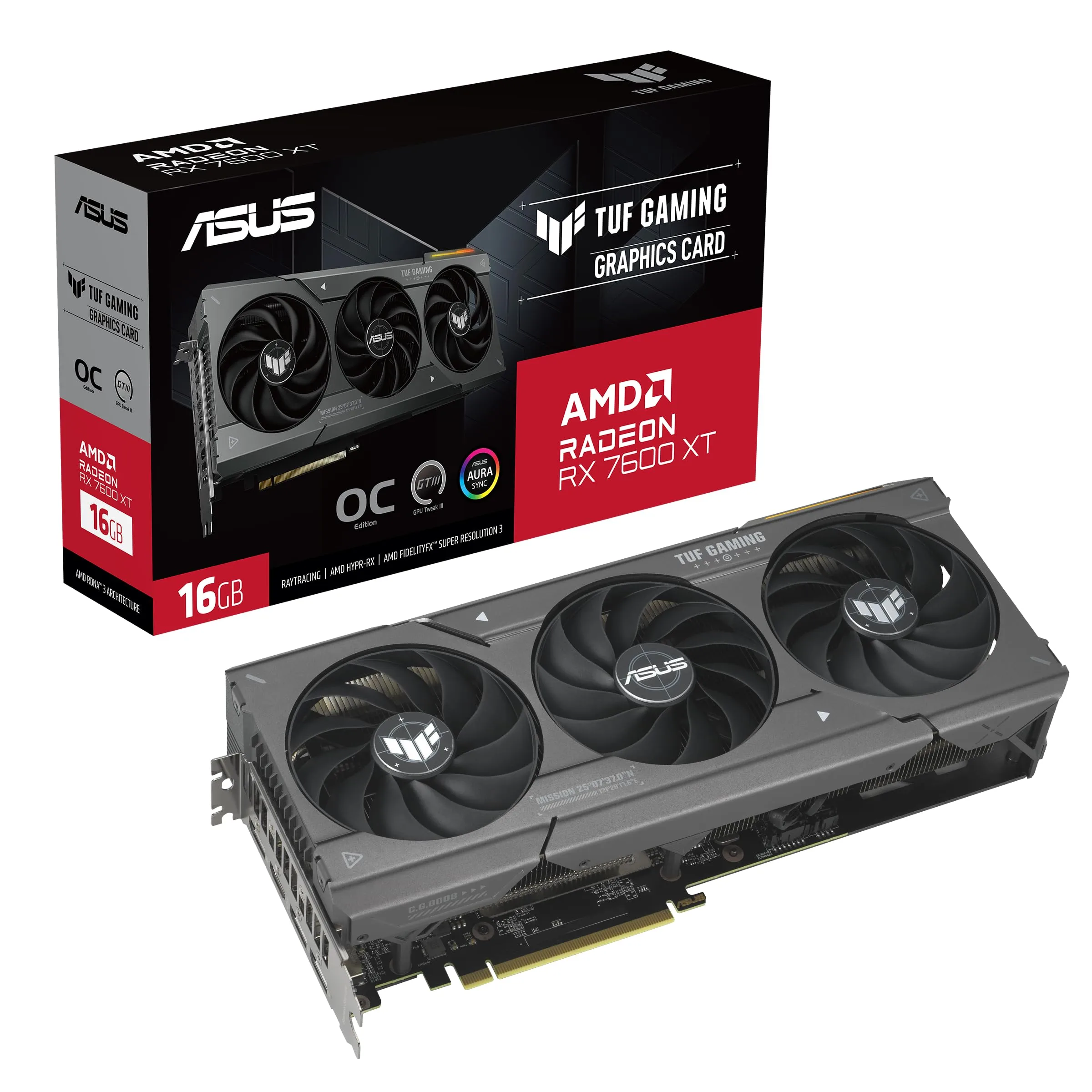 ASUS Radeon 16GB GDDR6 Graphics Card with Axial-tech Cooling