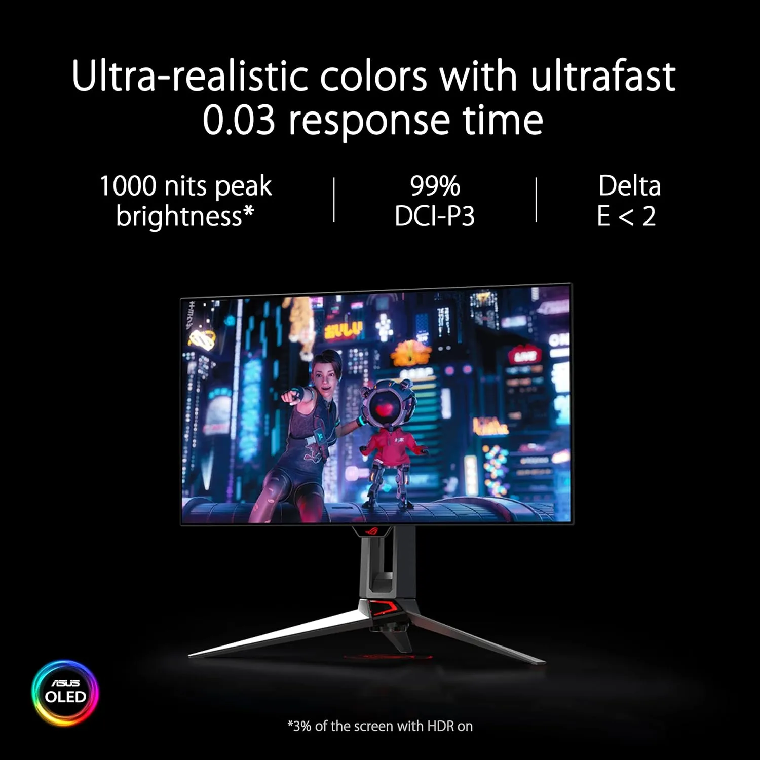 ASUS ROG Swift OLED Gaming Monitor 240Hz 0.03ms