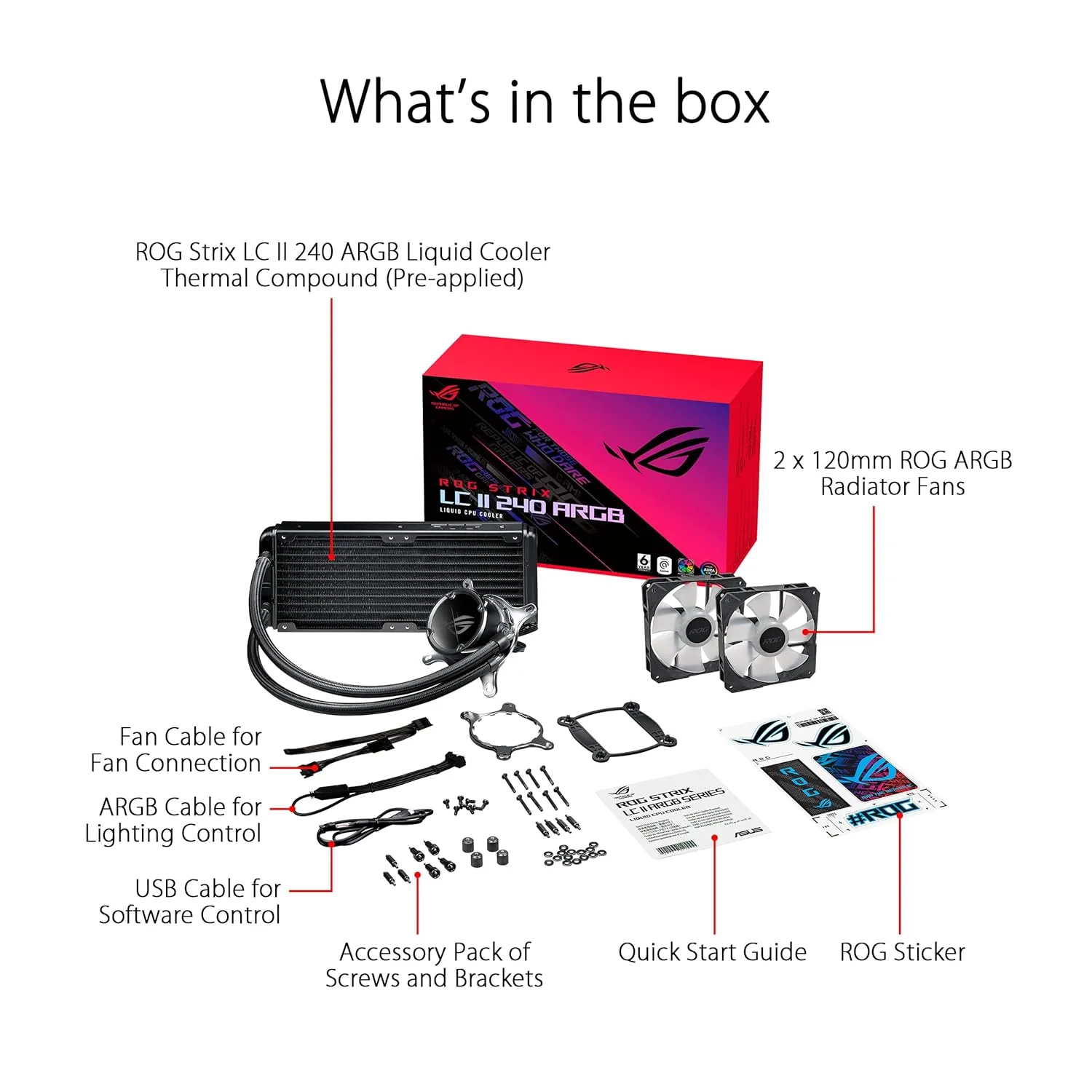 ASUS ROG Strix LC ARGB AIO Liquid CPU Cooler