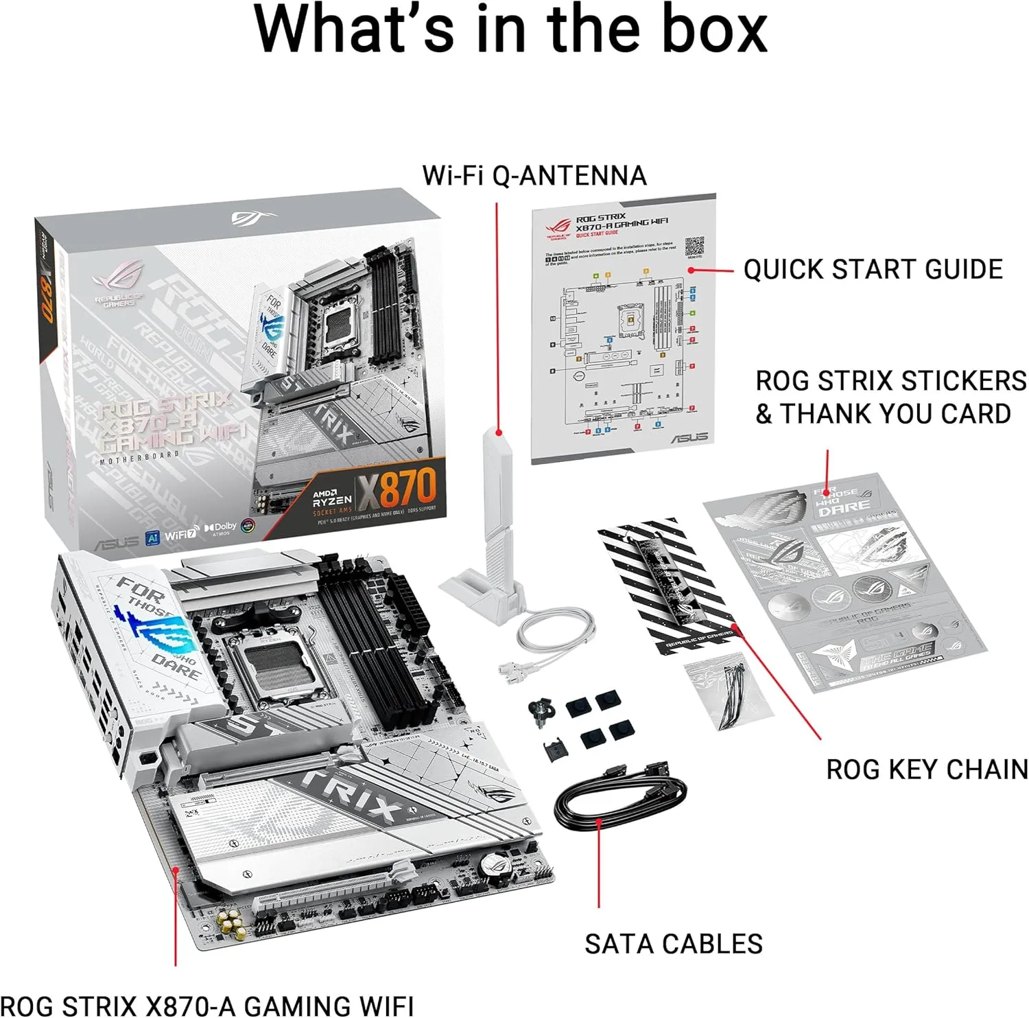 ASUS X870 ATX Motherboard - DDR5, PCIe 5.0, Wi‑Fi 7, USB4