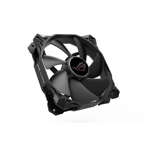 ASUS ROG Strix XF120 Whisper-Quiet, 4-pin PWM Fan for PC Cases, Radiators or CPU Cooling (120mm, up to 400,000 Hours lifespan, Magnetic-Levitation, 1800RPM) Single pack ROG Strix XF120