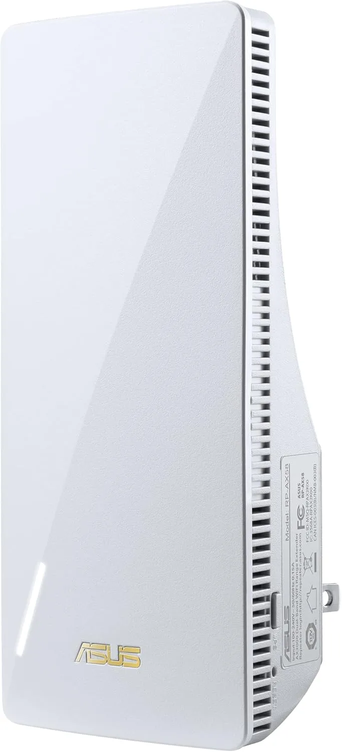 ASUS RP-AX58 AX3000 Dual Band WiFi 6 (802.11ax) Range Extender, AiMesh Extender for seamless mesh WiFi; works with any WiFi router