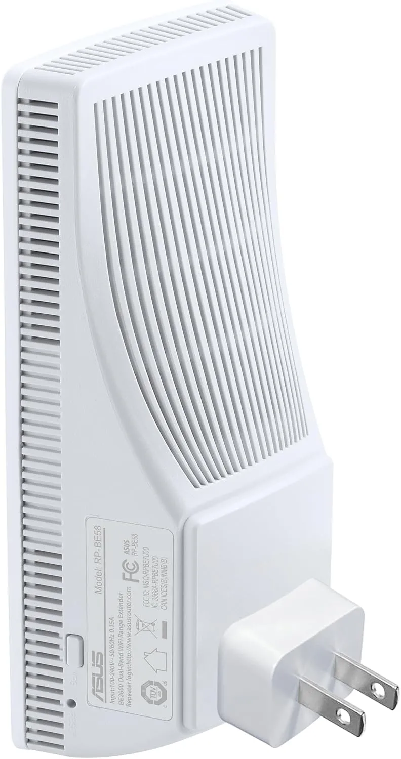 ASUS RP-BE58 BE3600 Dual Band WiFi 7 (802.11be) Range Extender, AiMesh Extender for Seamless mesh WiFi; Works with Any WiFi Router