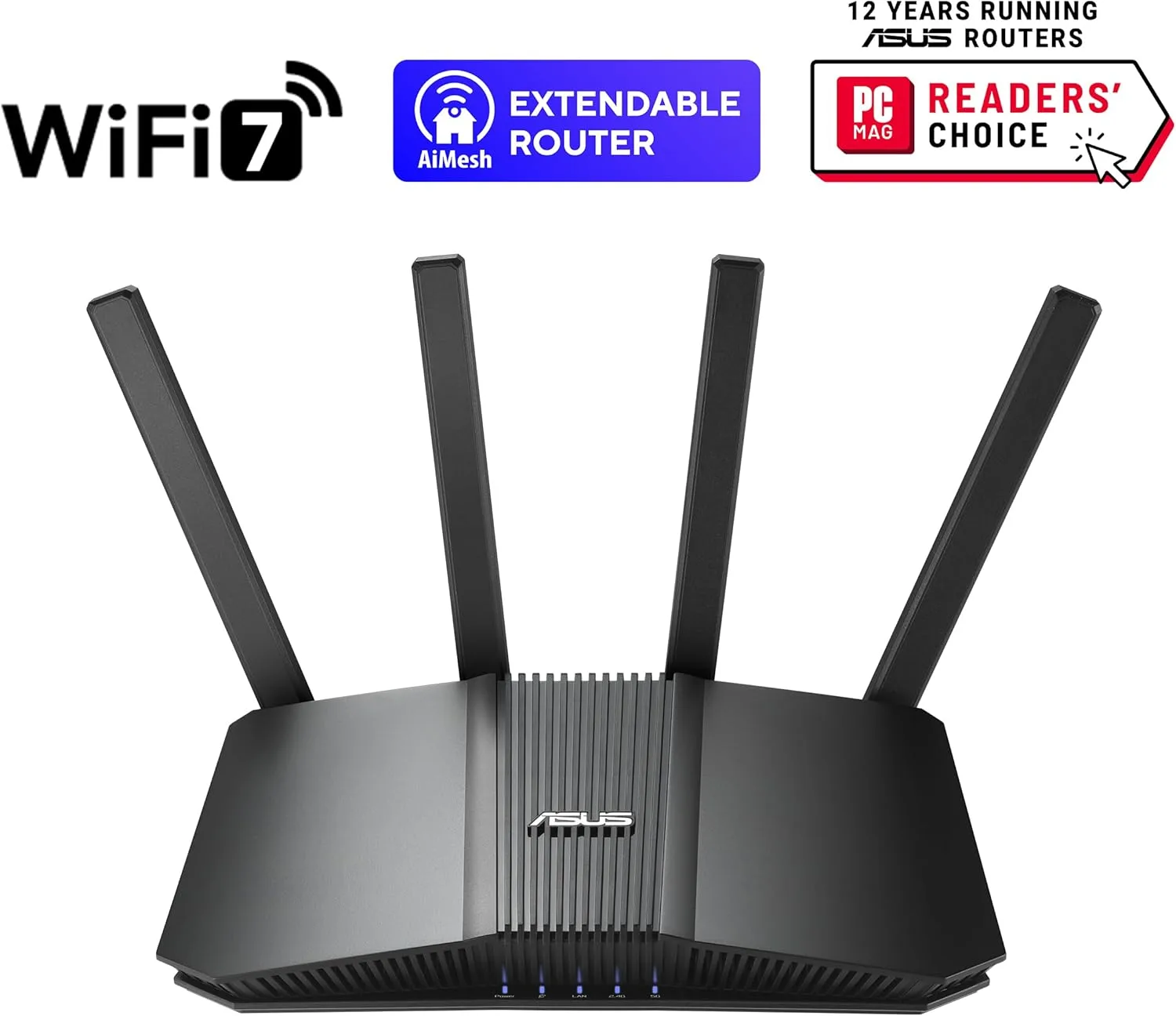 ASUS Dual-Band WiFi Router with AiMesh and Advanced Network Security