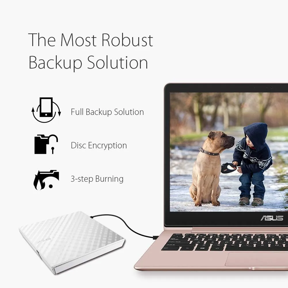 ASUS Slim Portable 8X External DVD Writer USB 2.0 Drive