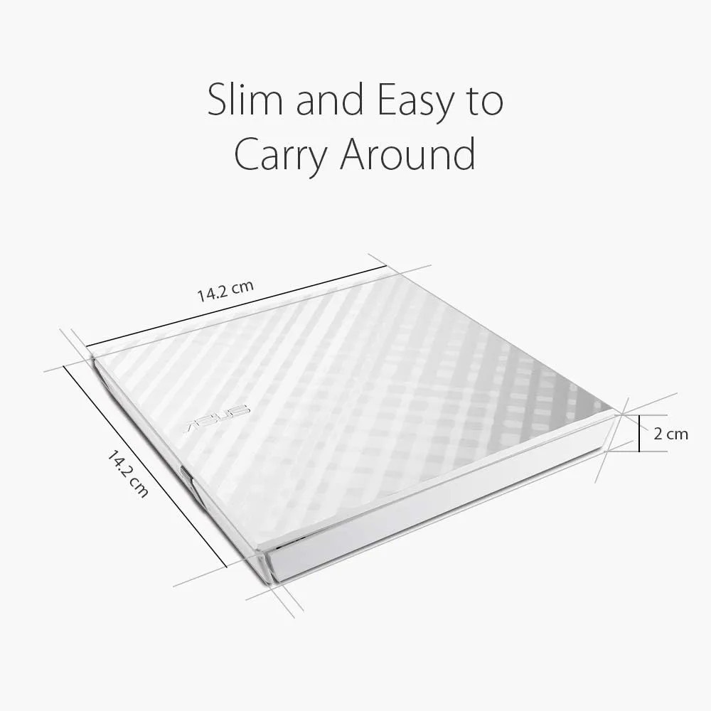 ASUS Slim Portable 8X External DVD Writer USB 2.0 Drive