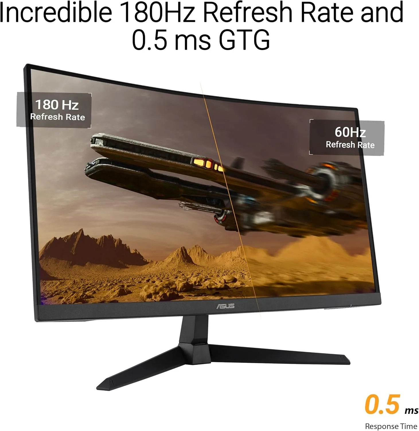 ASUS TUF Gaming Curved 1500R 180Hz Gaming Monitor (ELMB, FreeSync, 90% DCI-P3)