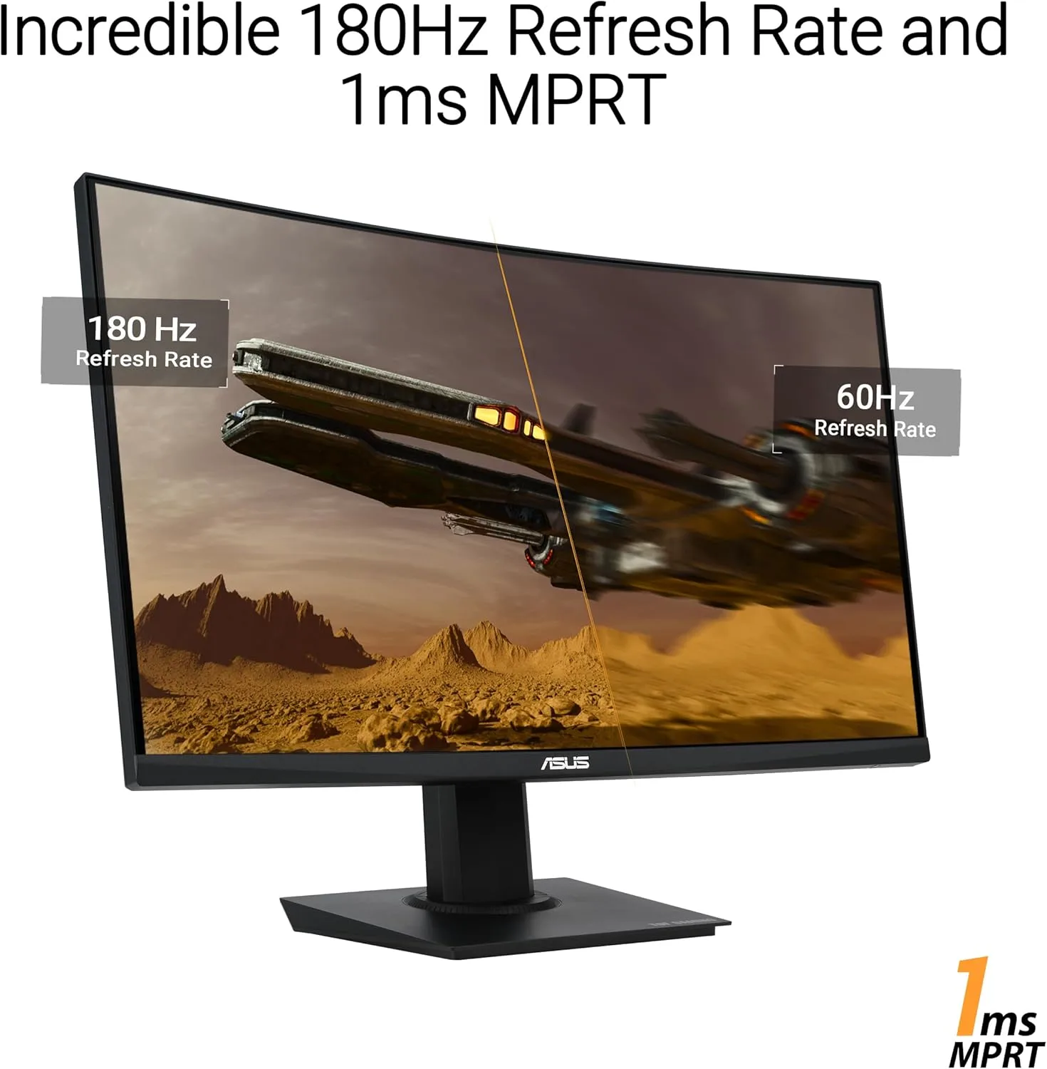 ASUS TUF Gaming Curved 1500R 180Hz Gaming Monitor (ELMB, FreeSync, 90% DCI-P3)