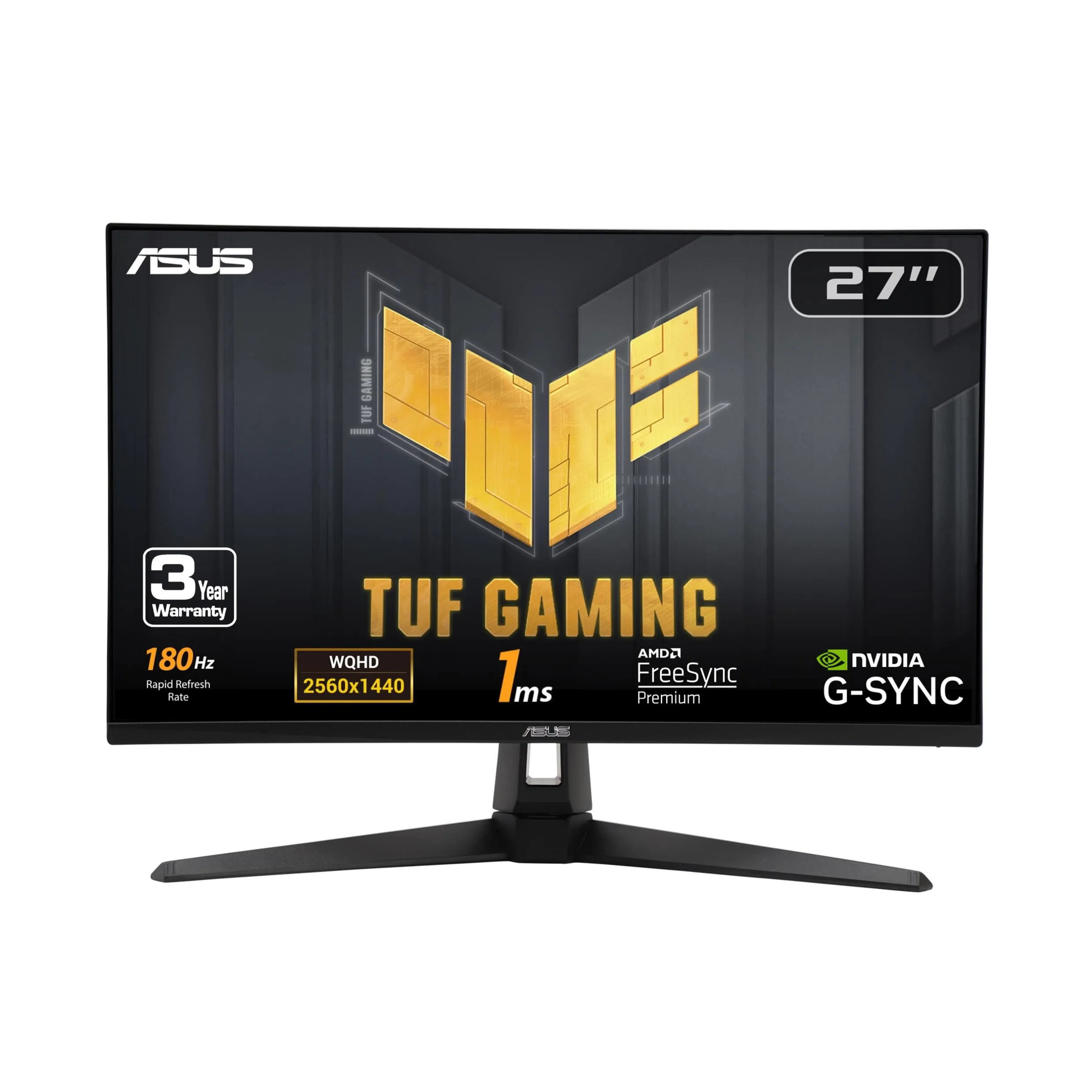 ASUS TUF Gaming QHD (2560x1440) Gaming Monitor — 1ms, ELMB, FreeSync Premium, HDR-10